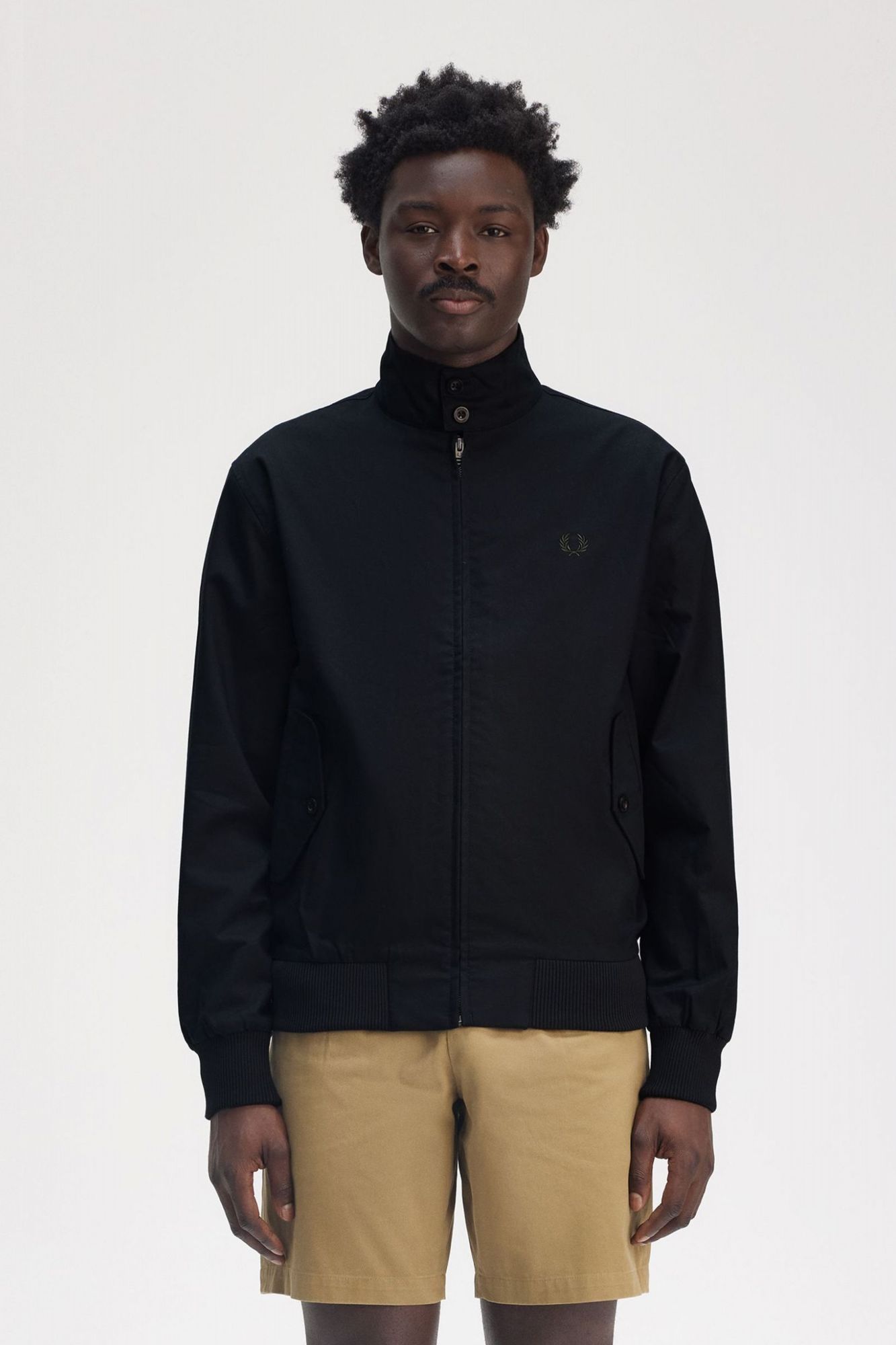 FRED PERRY HARRINGTON JACKET en color NEGRO (1)
