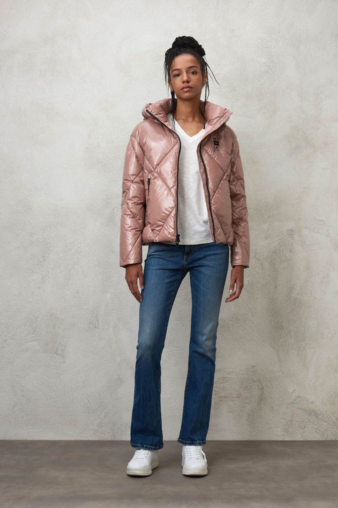 BLAUER  GIUBBINI CORTI IMBOTTITO en color ROSA (4)