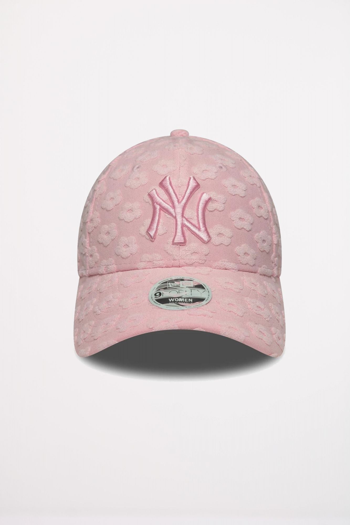 NEW ERA NEW YORK YANKEES WOMENS MLB FLORAL TOWELLING PASTEL PINK 9FORTY  en color ROSA (2)