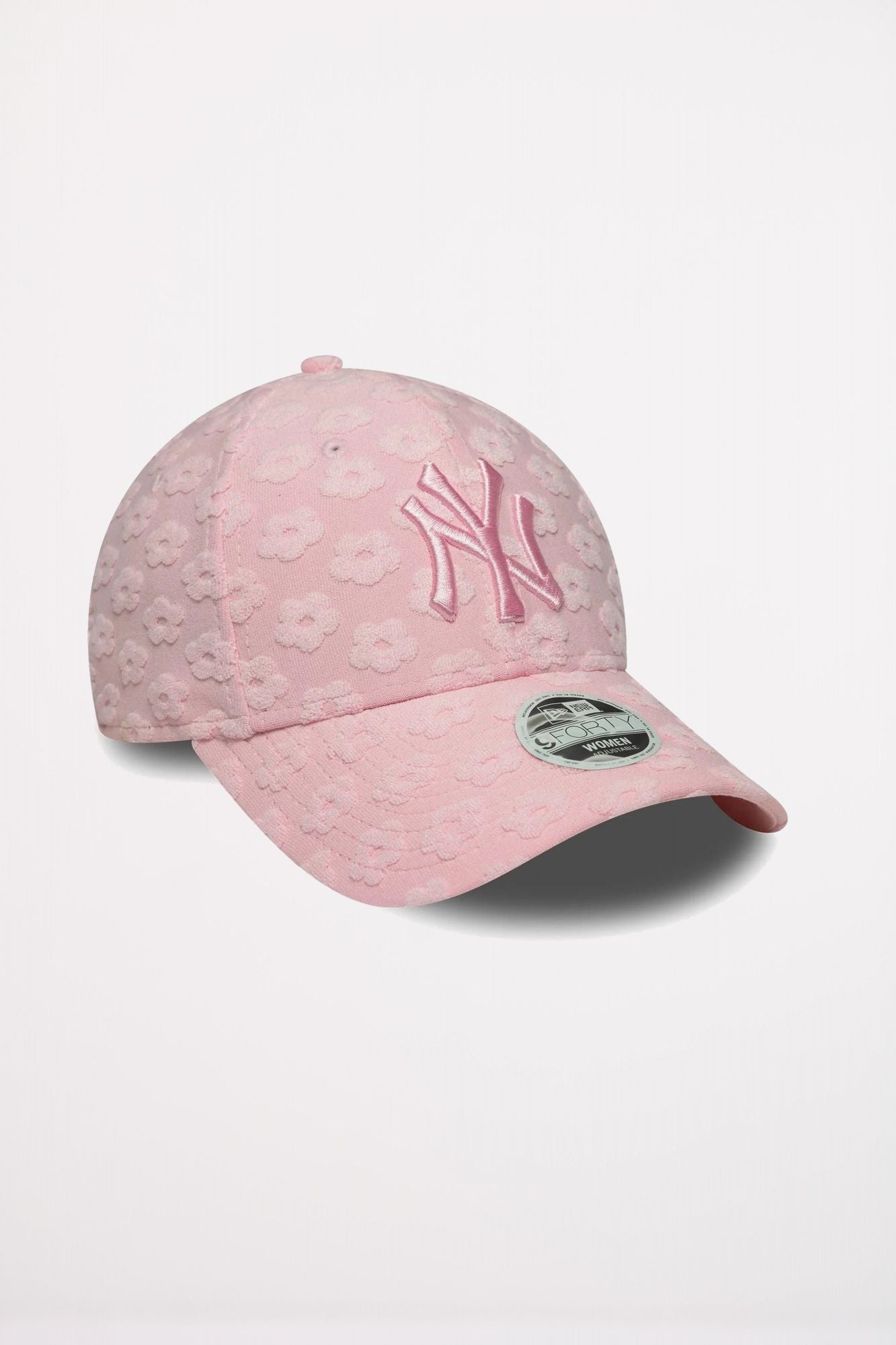 NEW ERA NEW YORK YANKEES WOMENS MLB FLORAL TOWELLING PASTEL PINK 9FORTY  en color ROSA (3)
