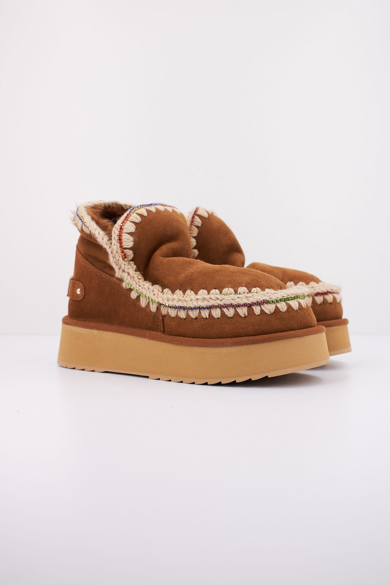 MOU ESKIMO 18 PLATFORM RHINESTONES en color MARRON (2)