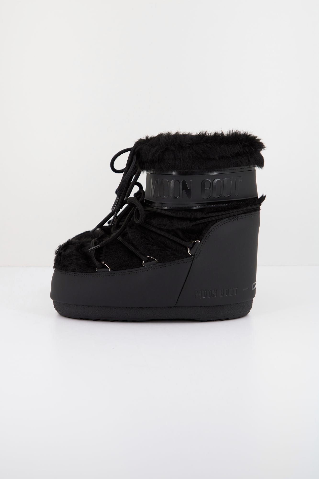 MOON BOOT MB ICON LOW FAUX FUR en color NEGRO (1)