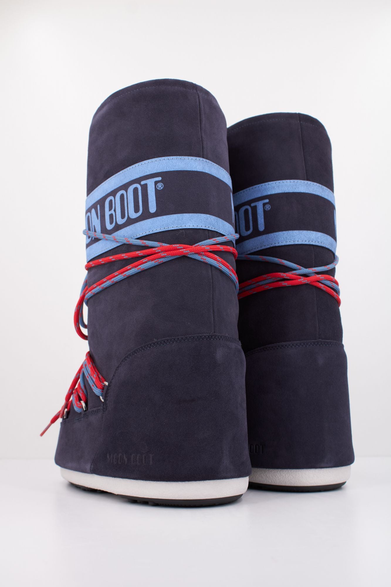 MOON BOOT  MB ICON SUEDE LACES  en color AZUL (4)