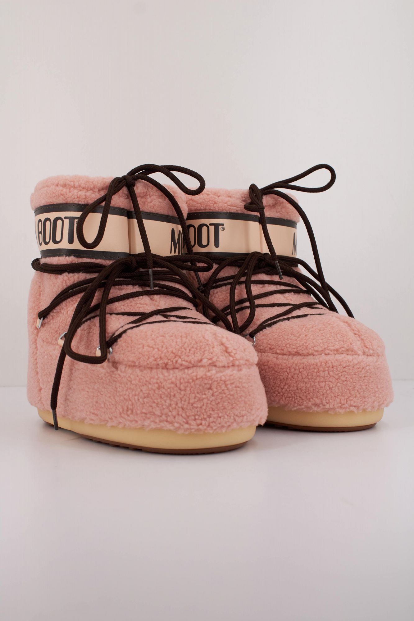 MOON BOOT MB ICON LOW FLEECE  en color ROSA (2)