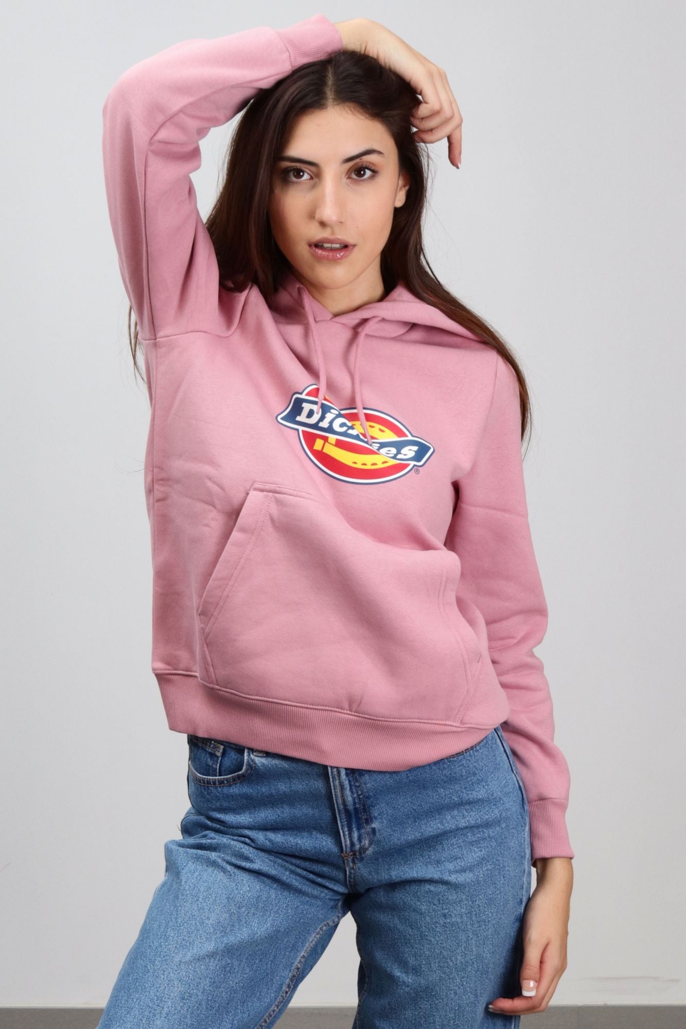 DICKIES  ICON LOGO HOODIE W en color ROSA (3)