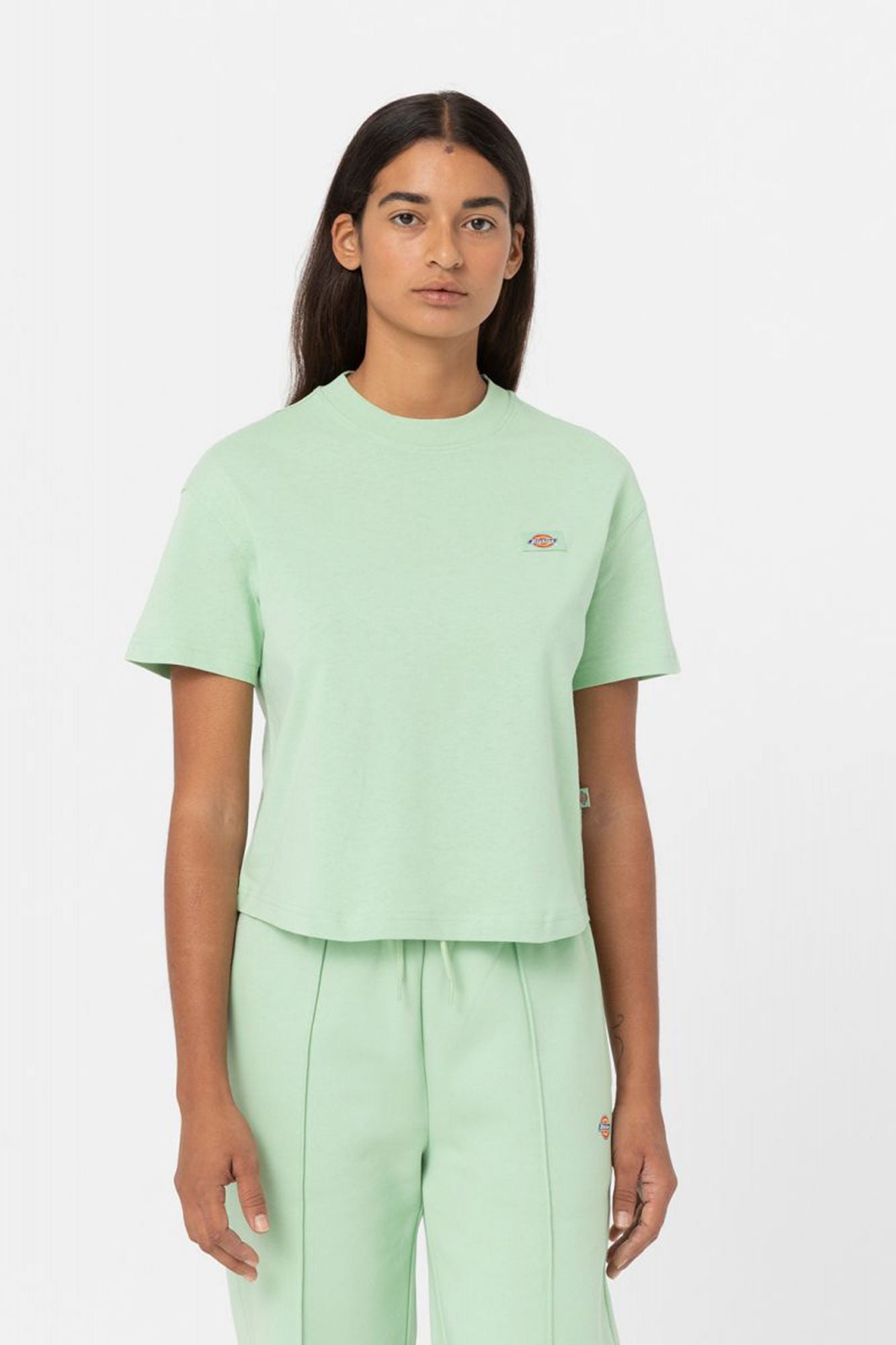 DICKIES  OAKPORT BOXY TEE SS W en color VERDE (1)