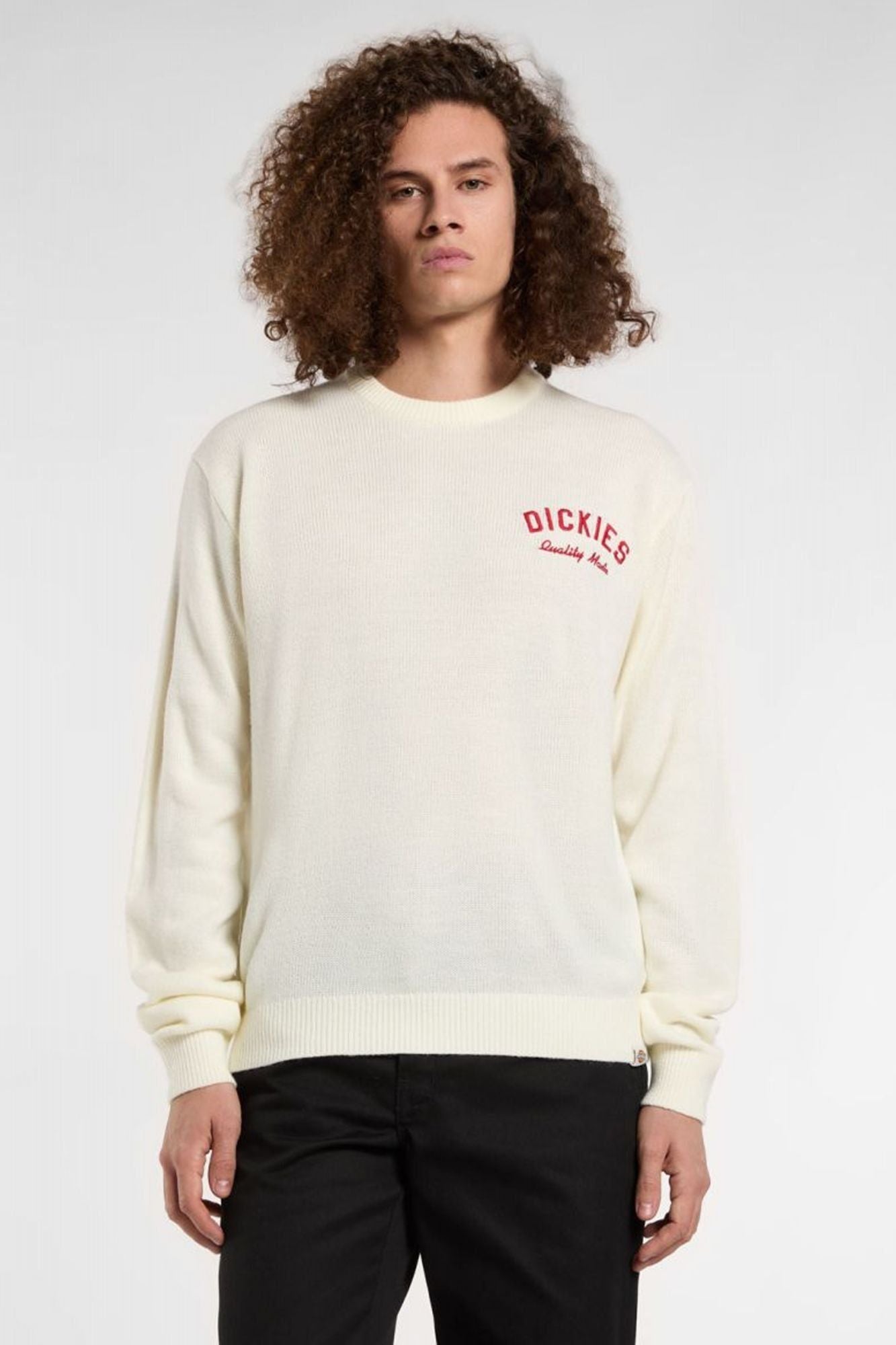 DICKIES UNIFORM SWEATER EGRET en color BLANCO (1)
