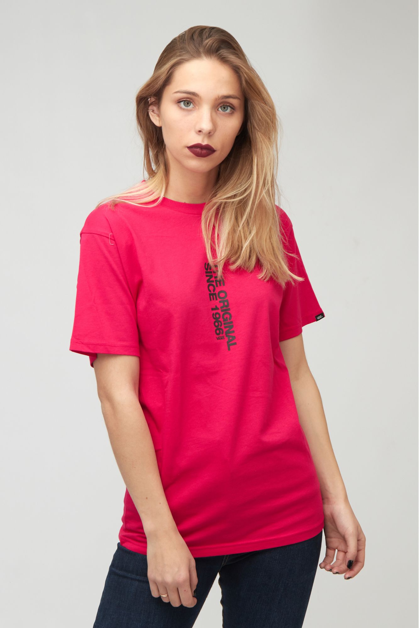 VANS OTW DISTORT CENTER SS en color ROSA (3)