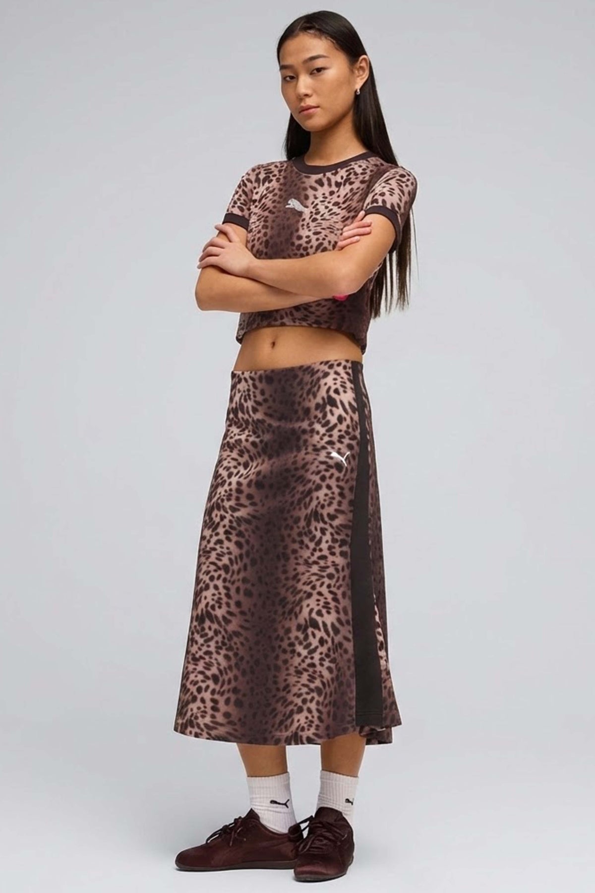 PUMA LEO LUXE AOP SKIRT en color ANIMAL PRINT (1)