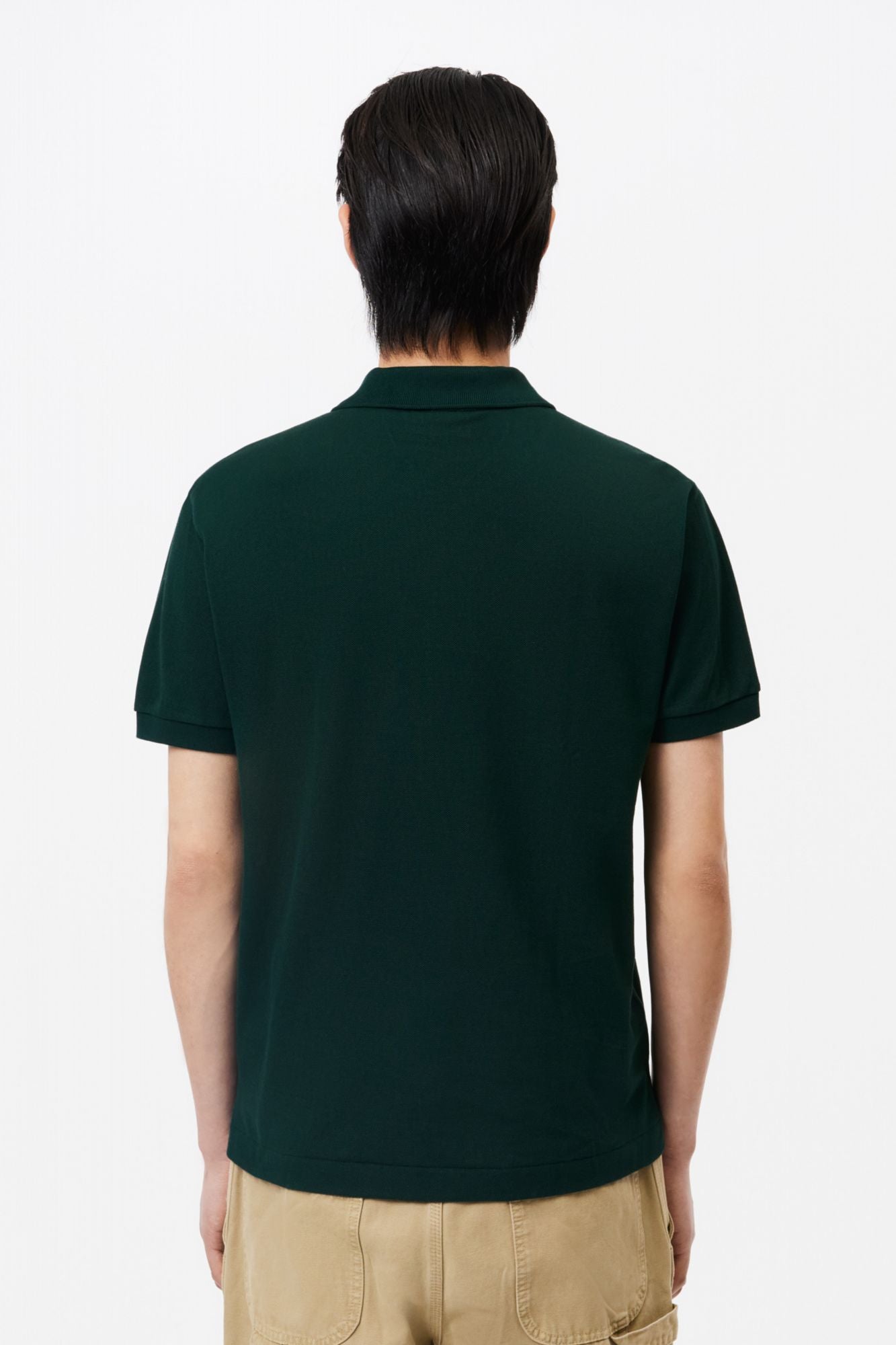 LACOSTE L1212 SHORT SLEEVED RIBBED COLLAR S en color VERDE (3)