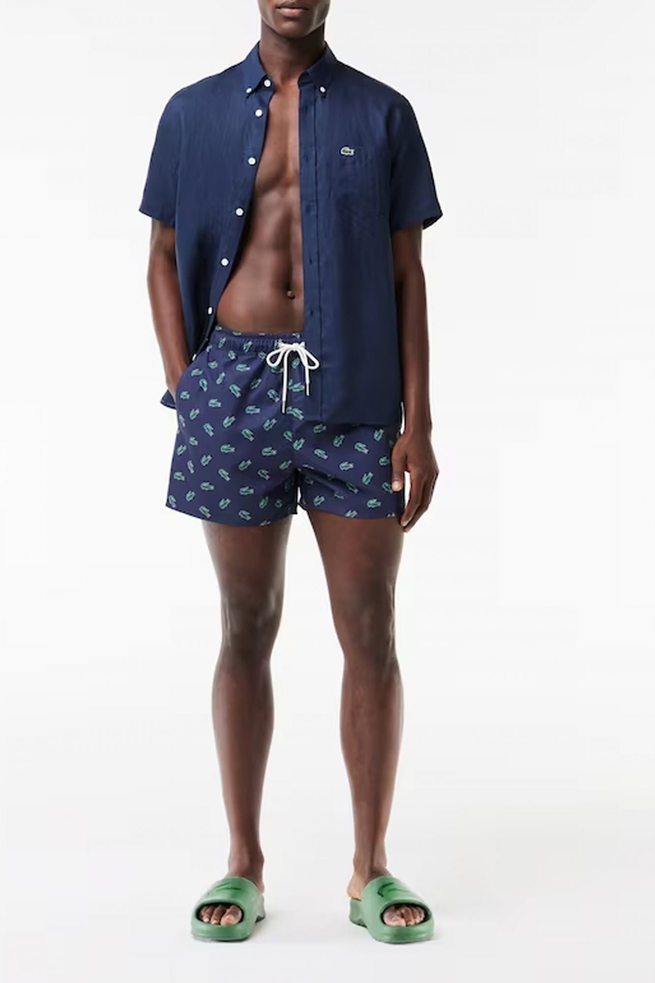LACOSTE BAÑADOR SWIMSUIT en color AZUL (4)
