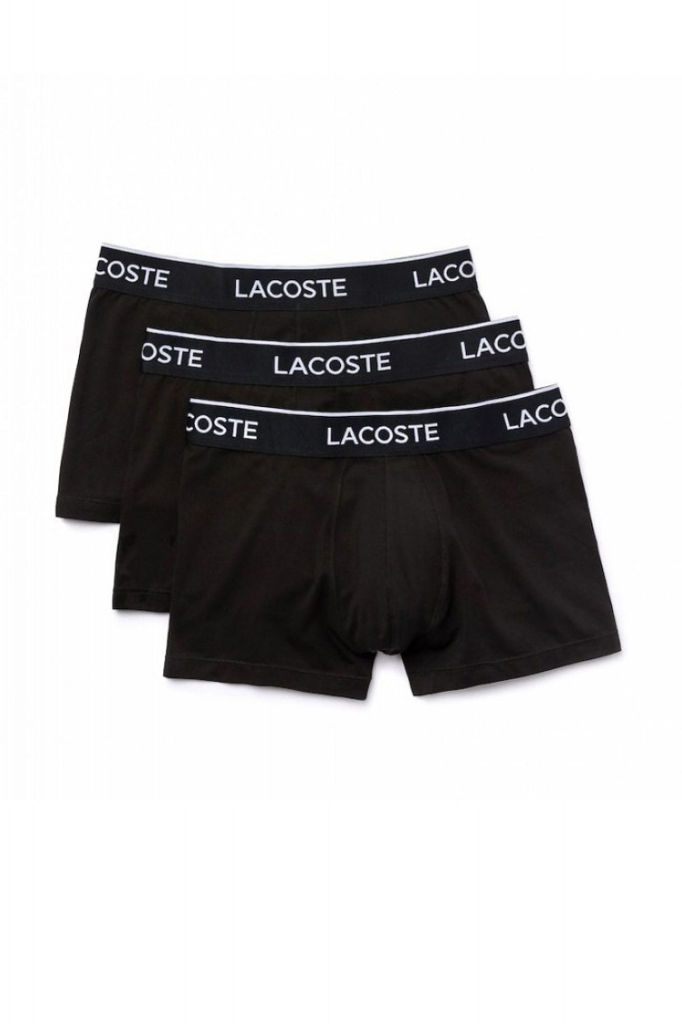 LACOSTE PACK DE TRES CALZONCILLOS TRUNK en color NEGRO (1)