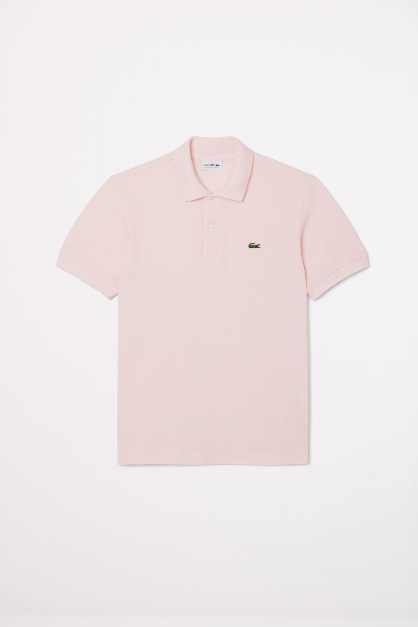LACOSTE  SHORT SLEEVED RIBBED COLLAR en color ROSA (2)