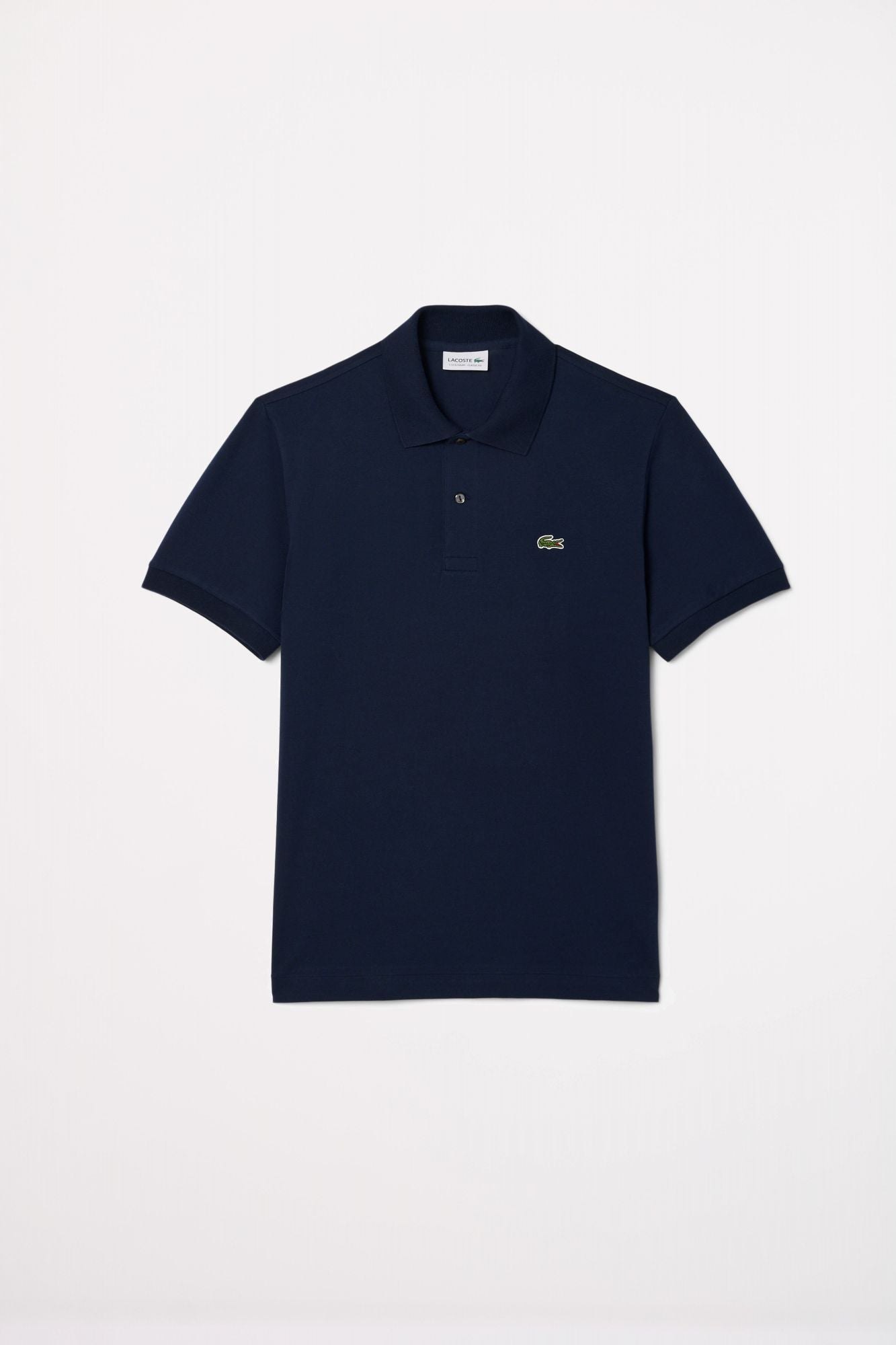 LACOSTE  SHORT SLEEVED RIBBED COLLAR en color AZUL (2)