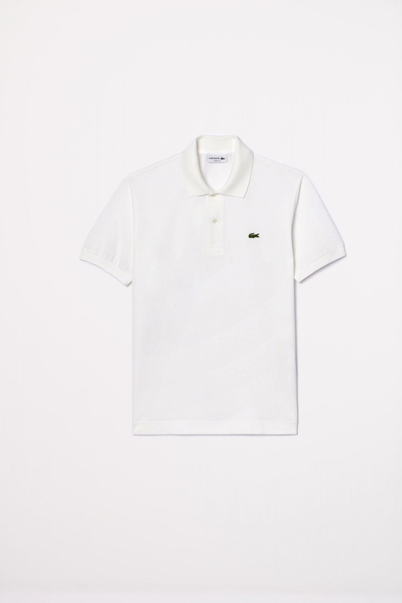 LACOSTE  SHORT SLEEVED RIBBED COLLAR en color BLANCO (2)