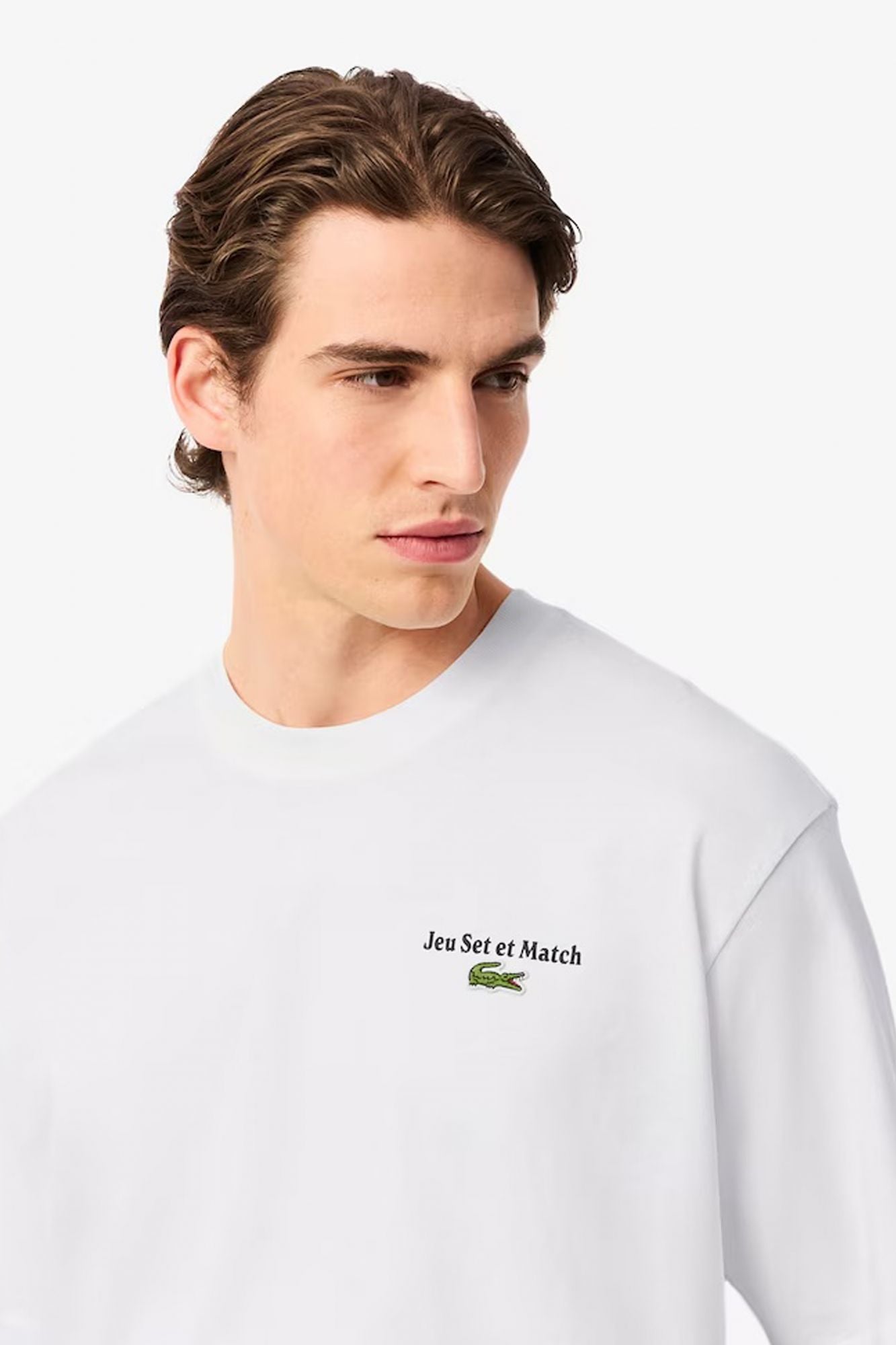LACOSTE TH5950 TEE SHIRT en color BLANCO (4)