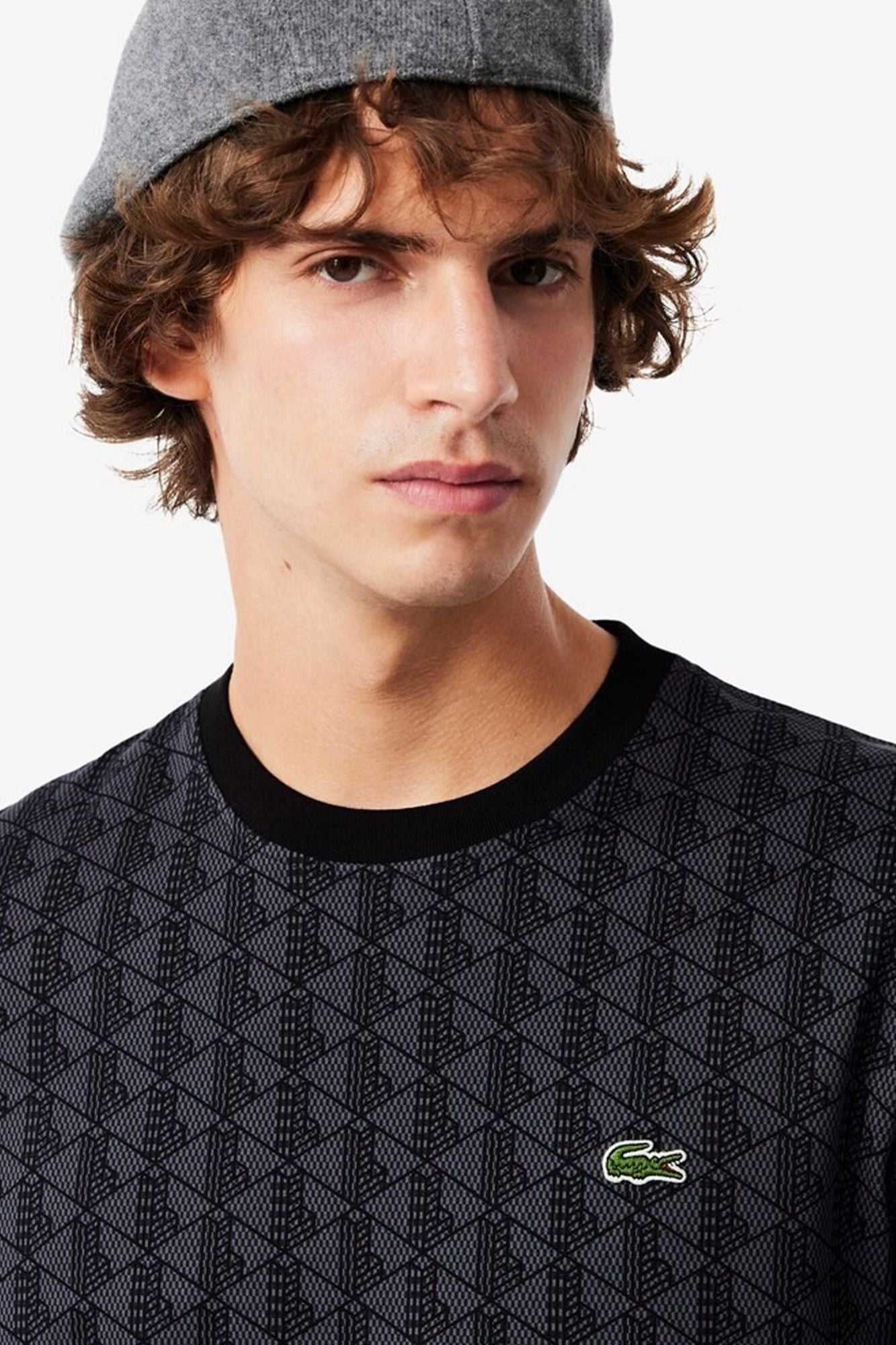 LACOSTE MONOGRAM T-SHIRT en color GRIS (4)