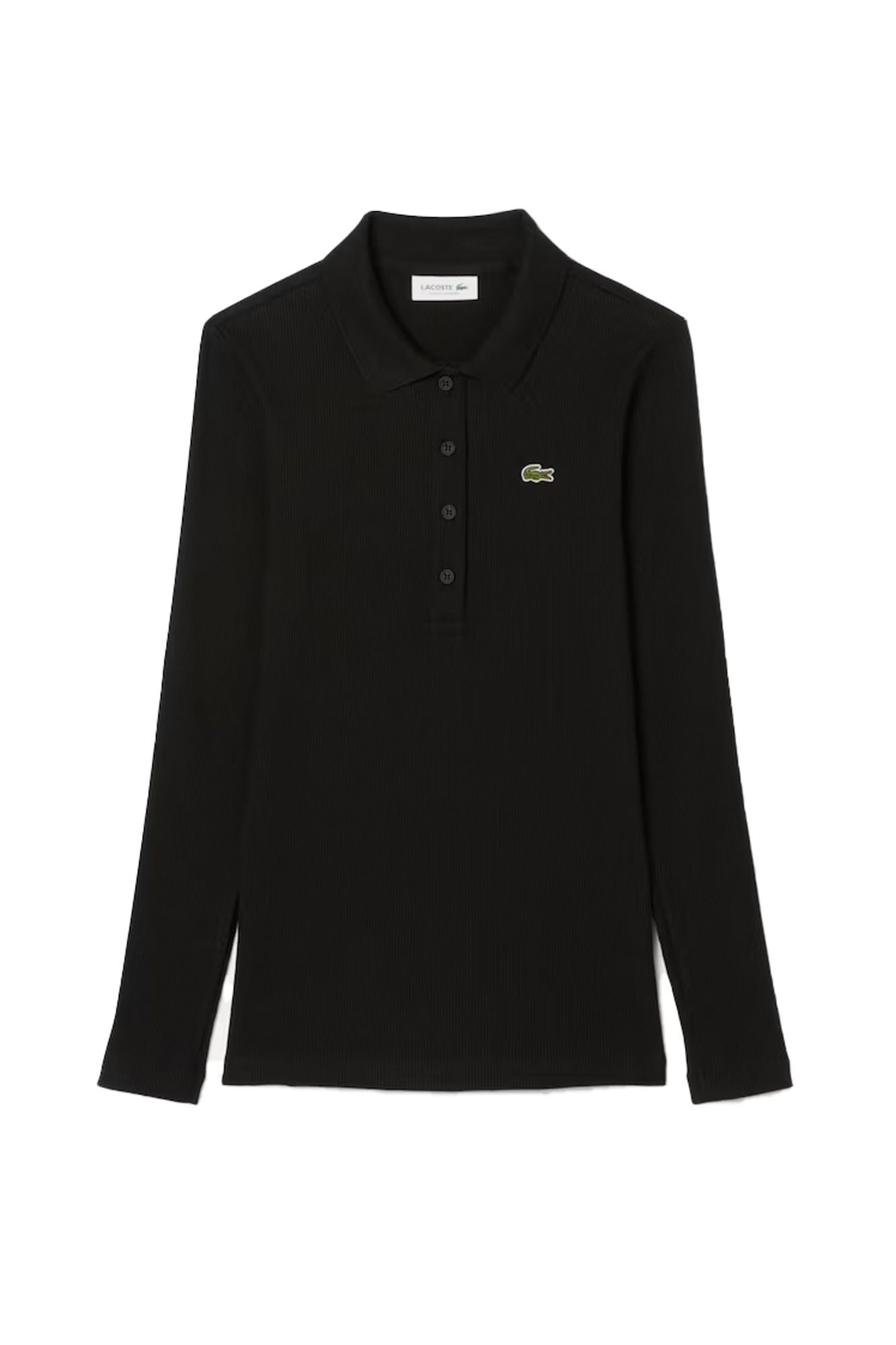 LACOSTE  RIBBED COLLAR SHIRT  en color NEGRO (2)