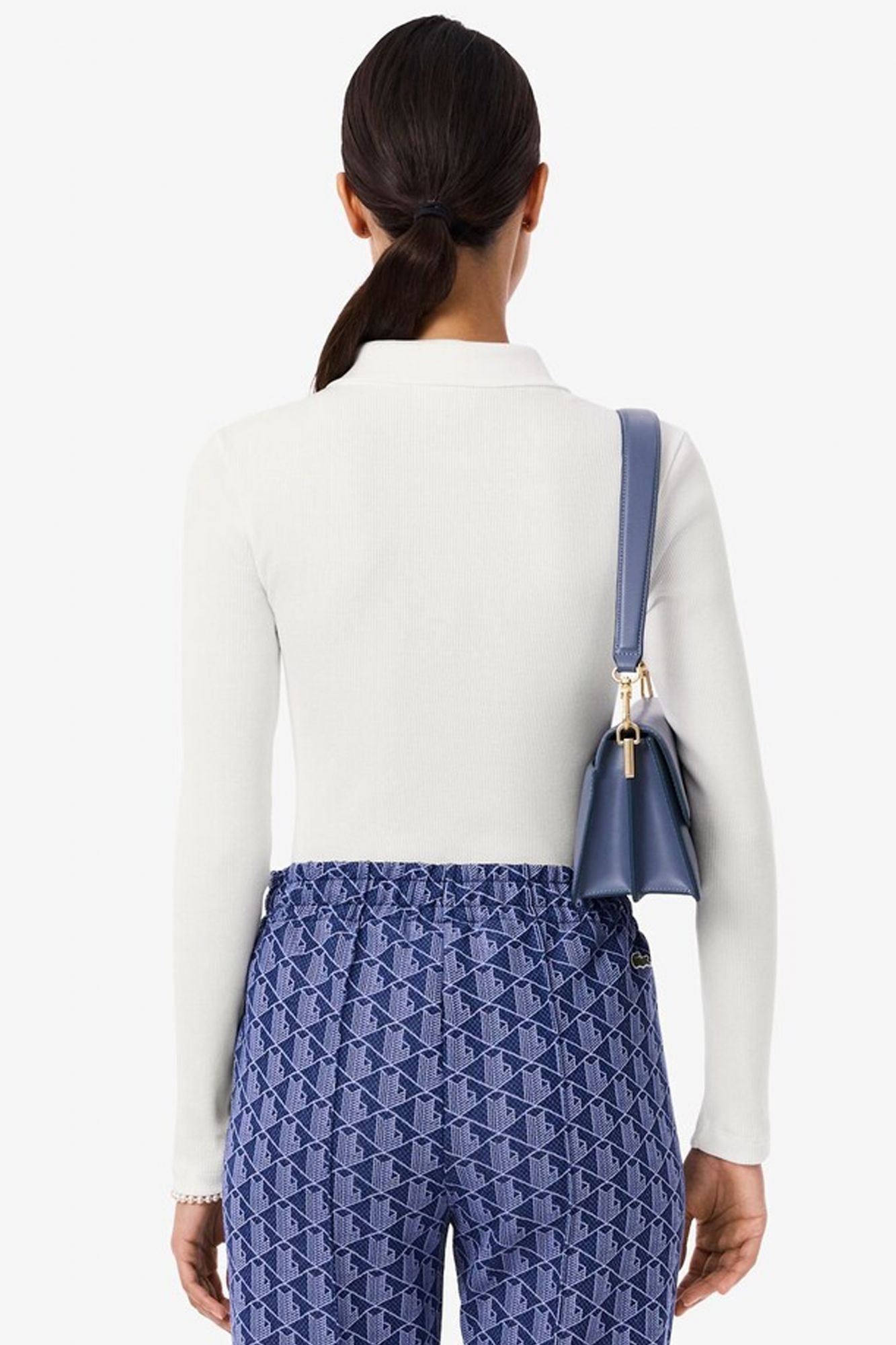 LACOSTE  RIBBED COLLAR SHIRT  en color BLANCO (3)