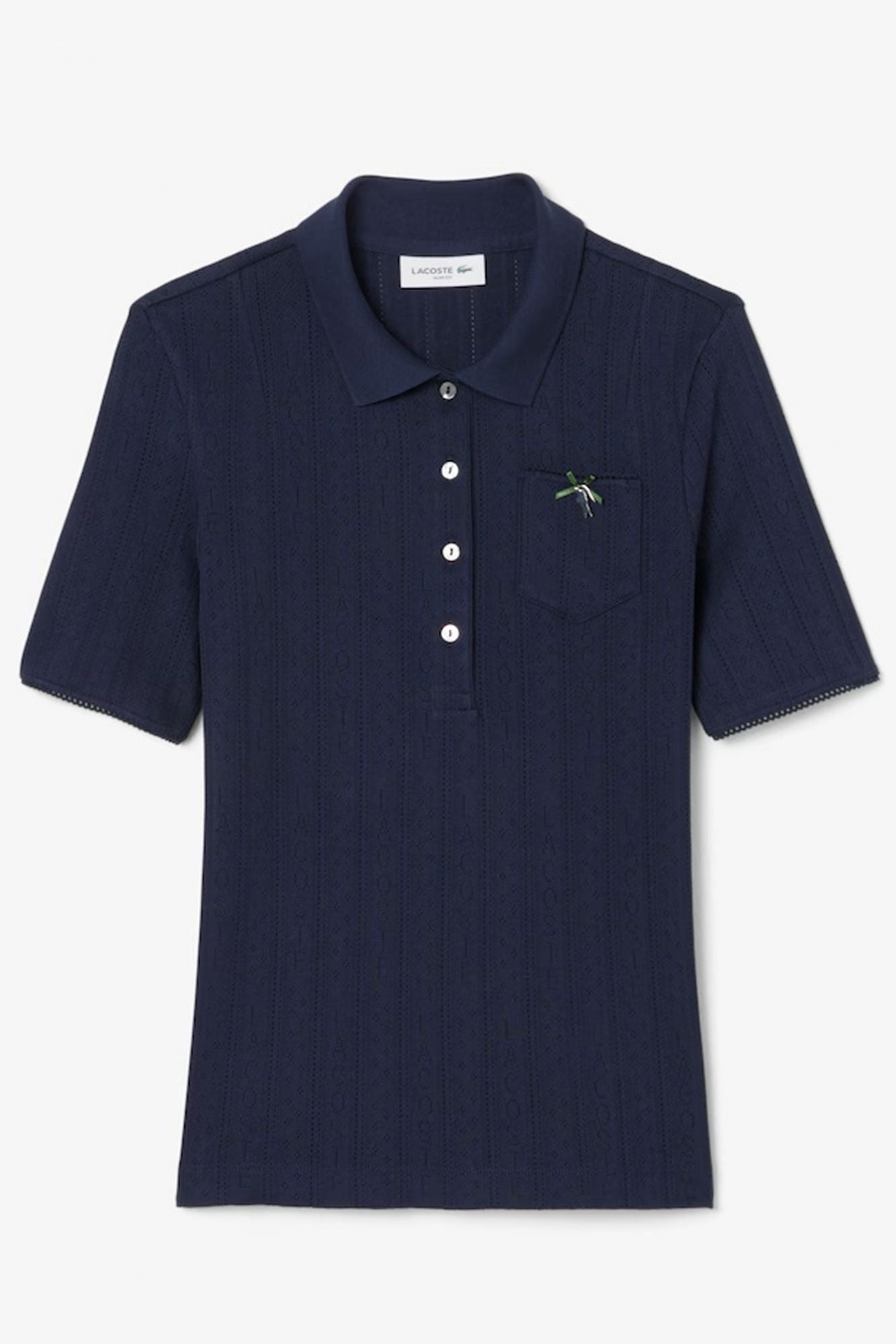 LACOSTE RIBBED COLLAR SHIRT en color AZUL (2)
