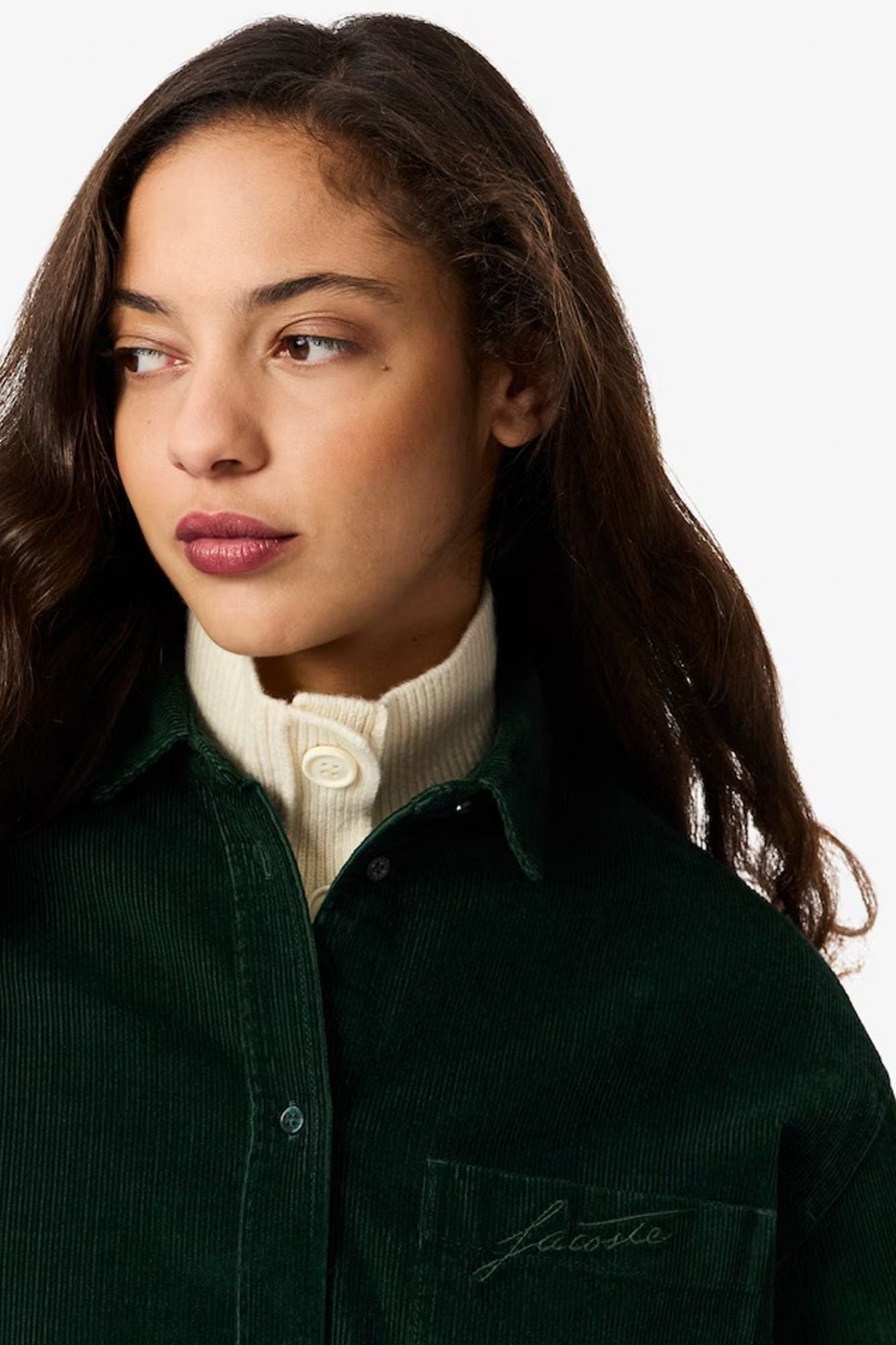LACOSTE  LONG SLEEVED SHIRT  en color VERDE (4)