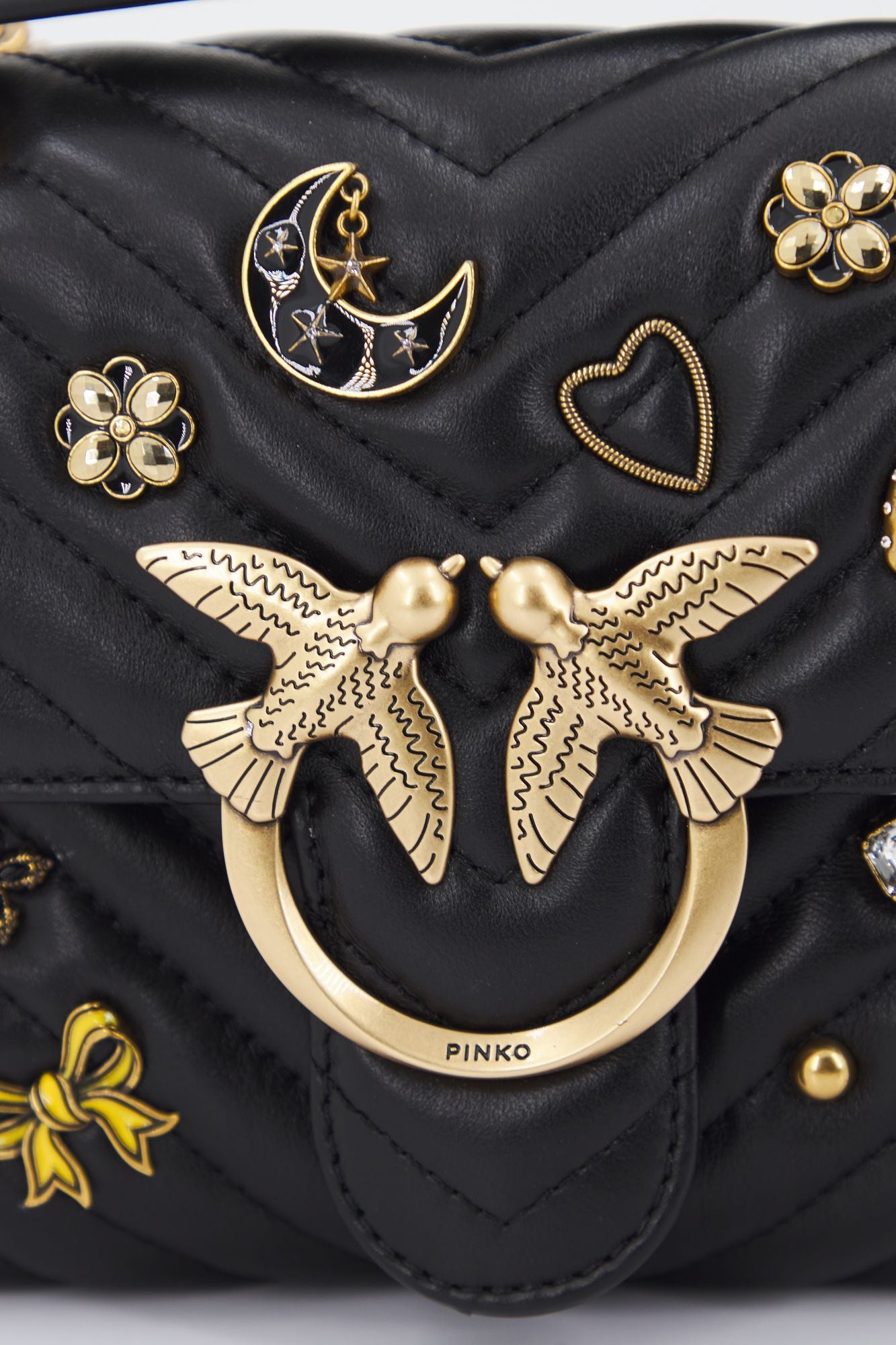 PINKO  LOVE MINI LADY PUFF en color NEGRO (4)
