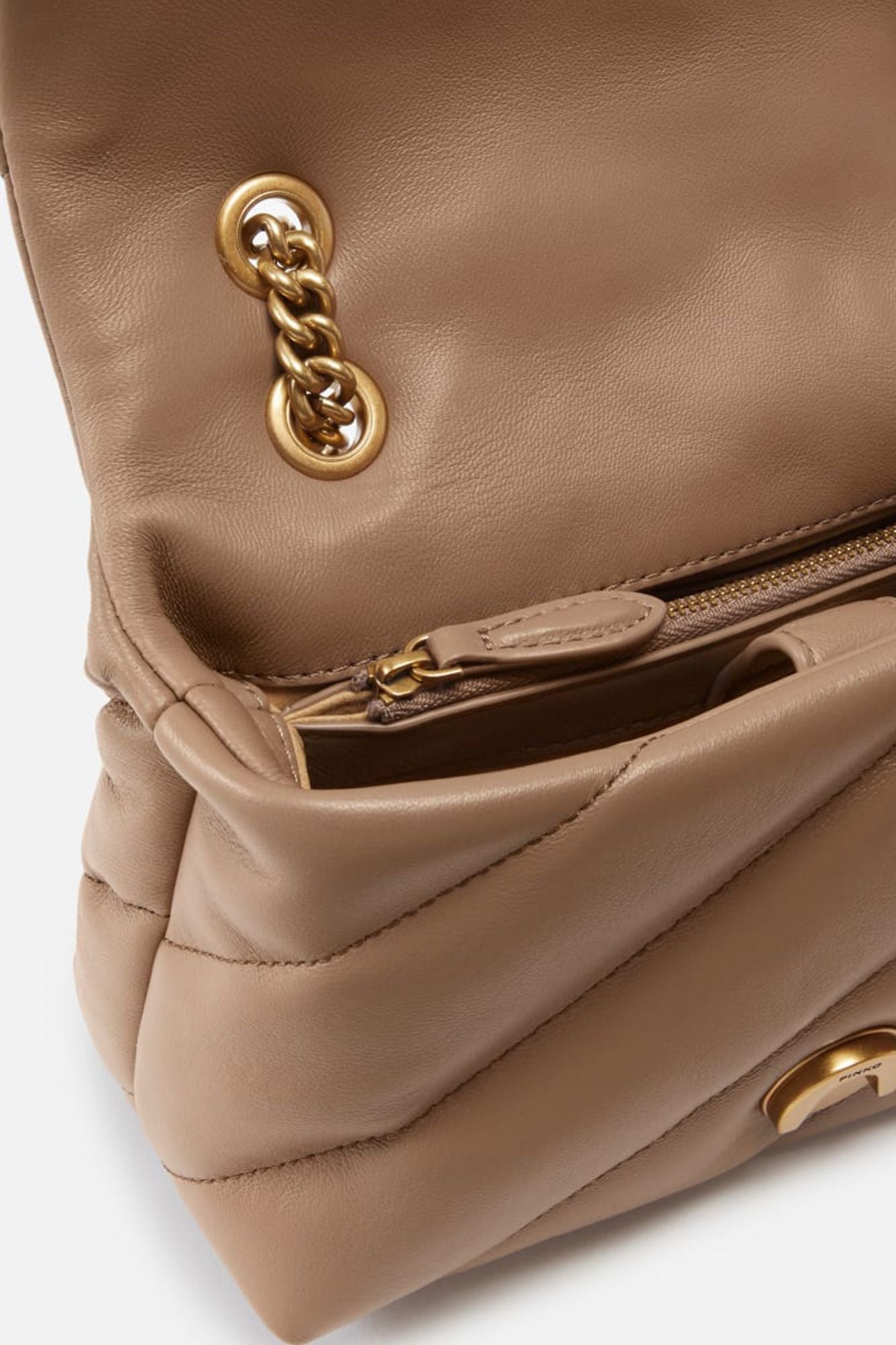 PINKO  LOVE MINI PUFF CL SHEEP en color MARRON CLARO (3)