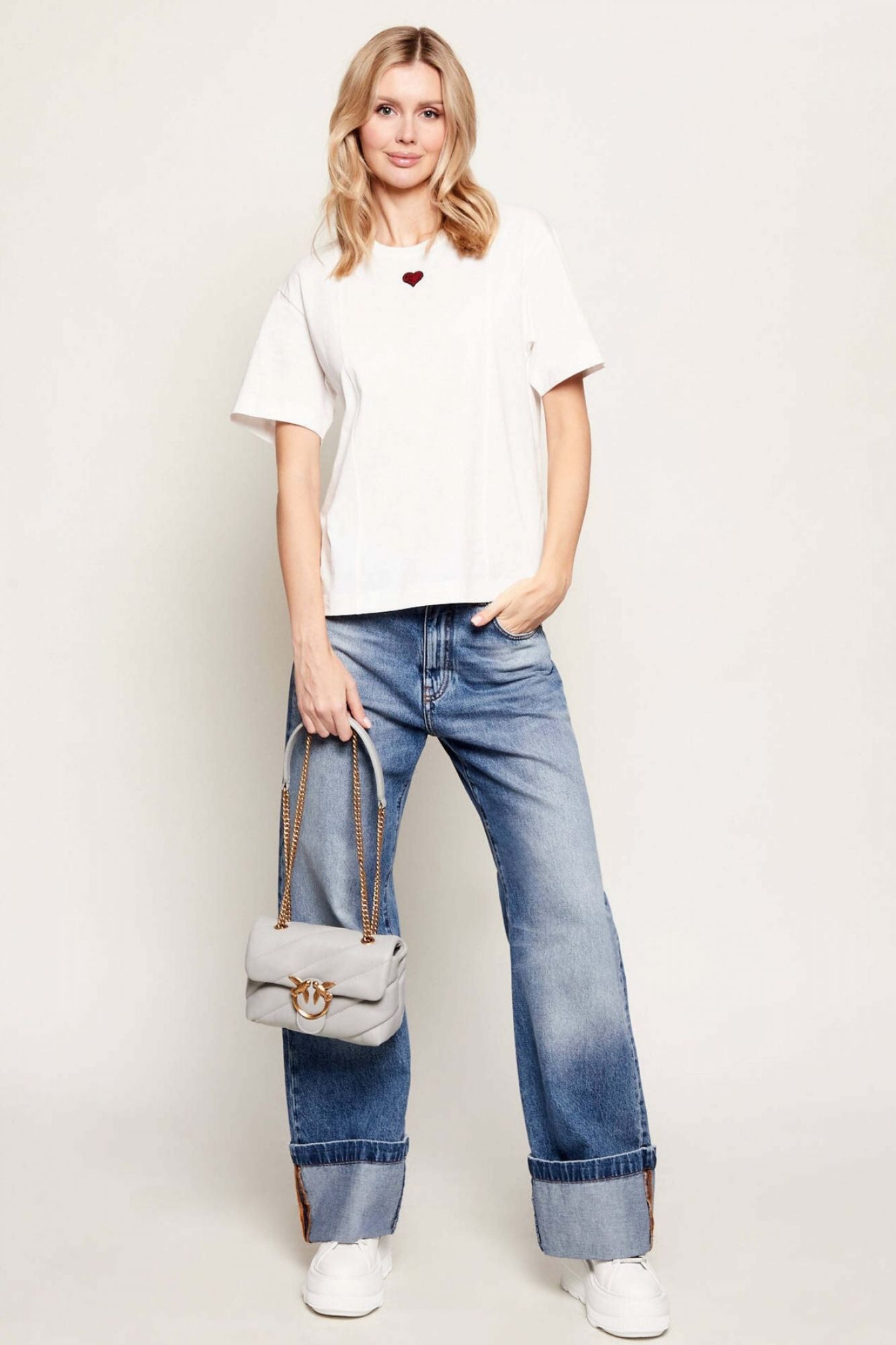 PINKO  LOVE MINI PUFF CL SHEEP en color GRIS (4)