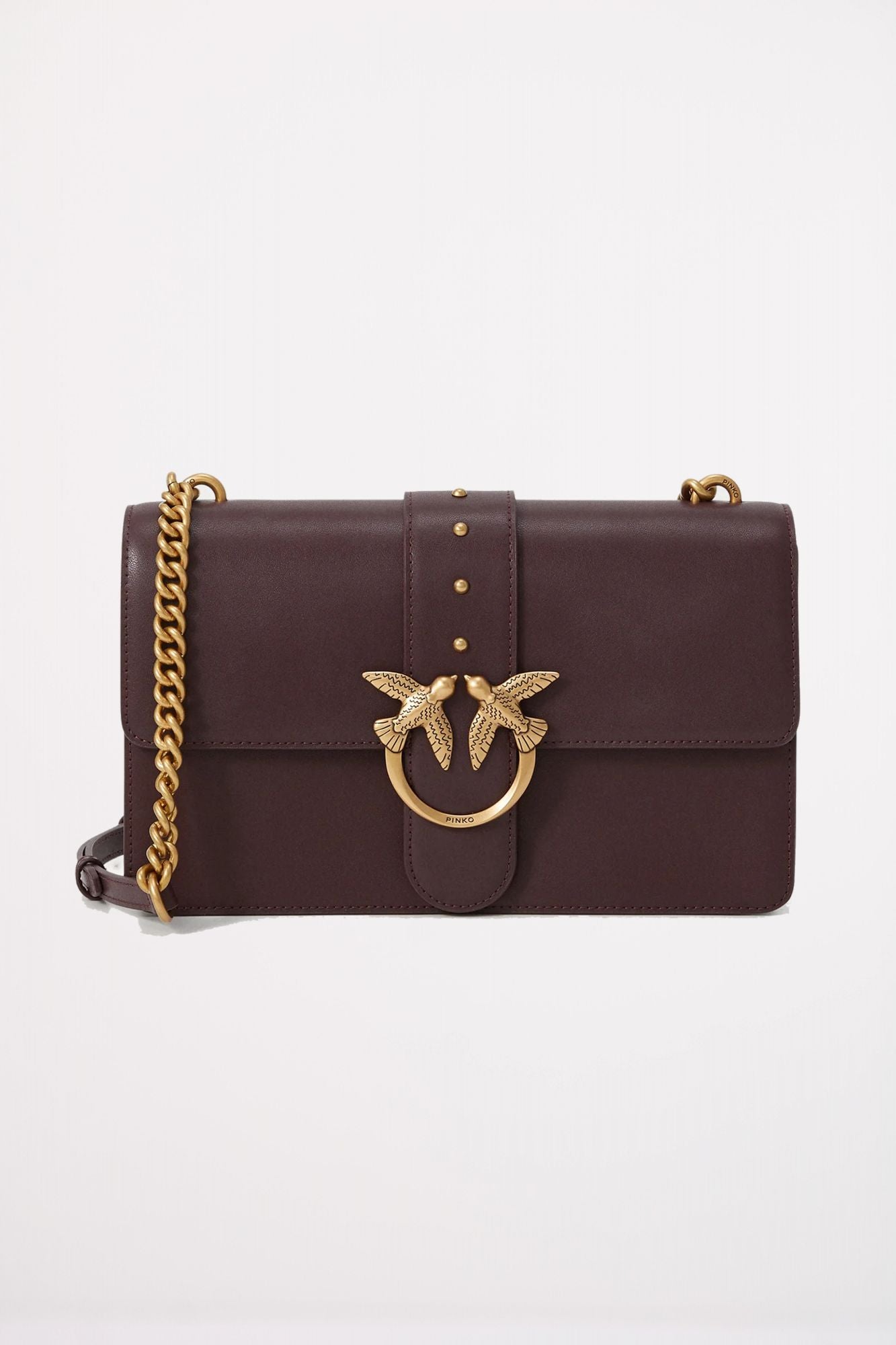 PINKO LOVE ICON MINI CL en color BURDEOS (1)
