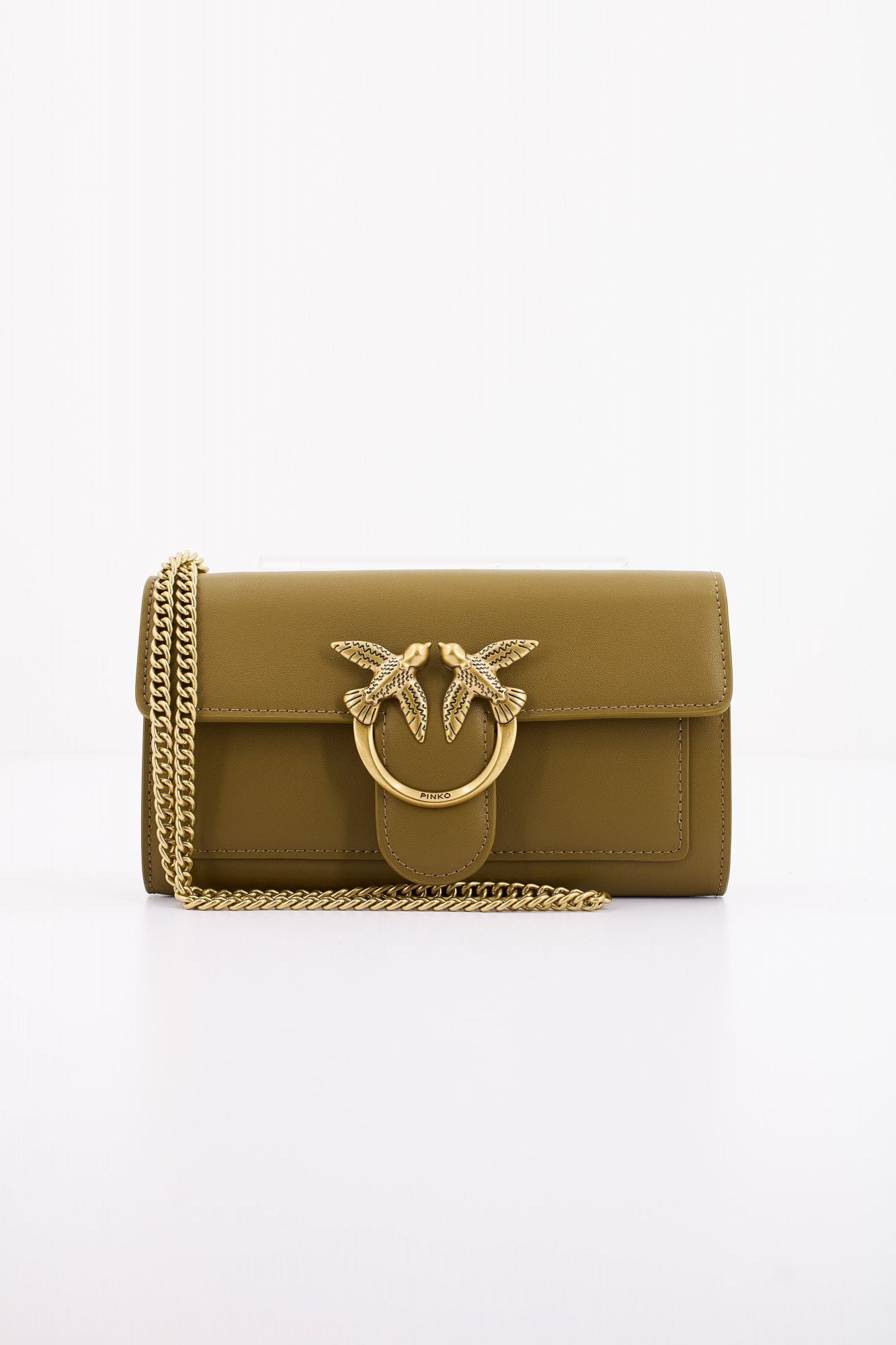 PINKO  LOVE ONE WALLET C VITEL en color VERDE (1)