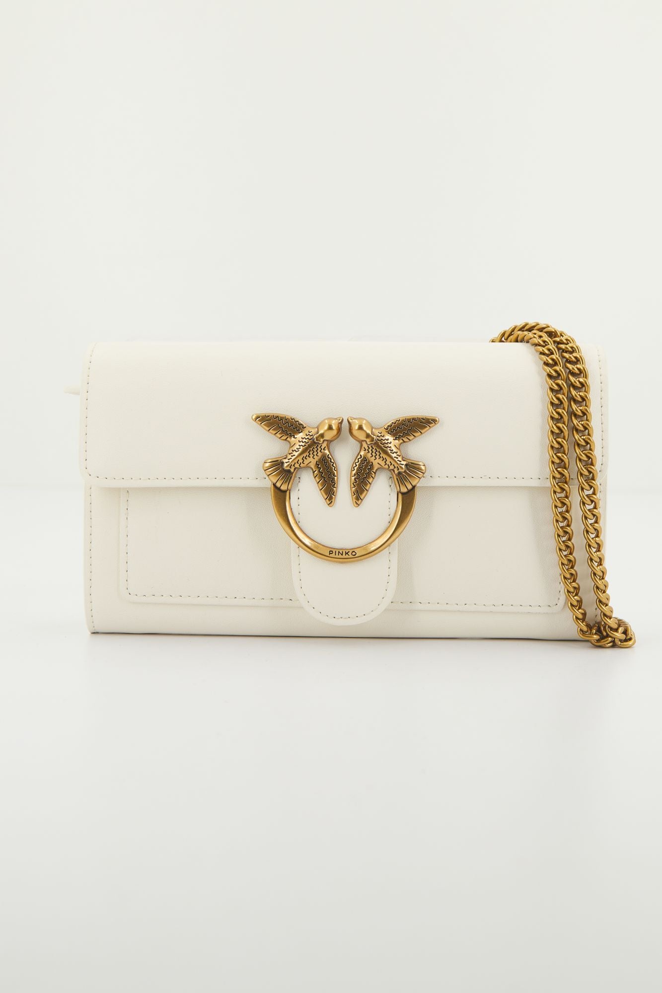 PINKO  LOVE ONE WALLET C VITEL en color BLANCO (1)
