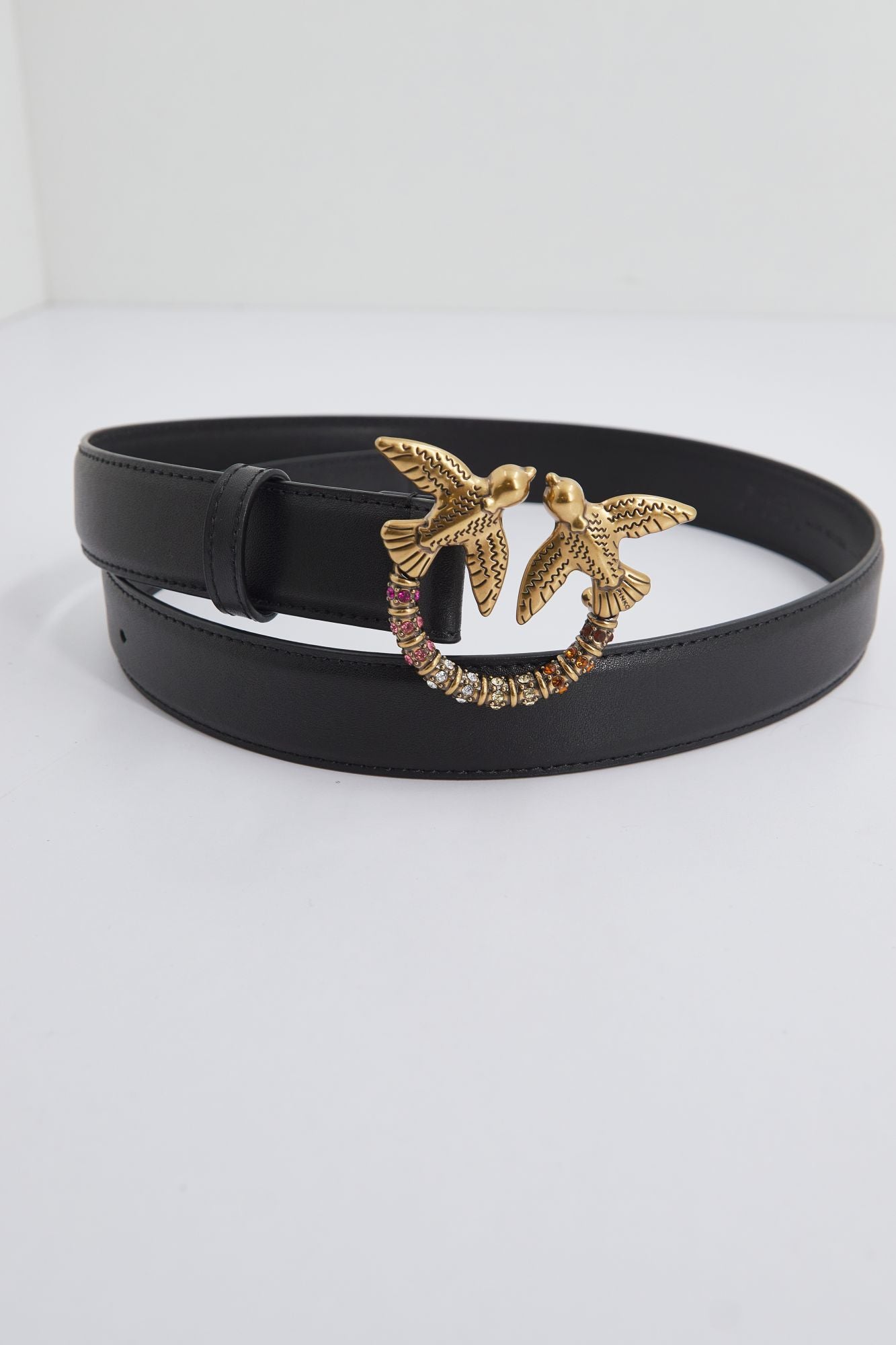 PINKO  LOVE BERRY H3 BELT VIT en color NEGRO (3)