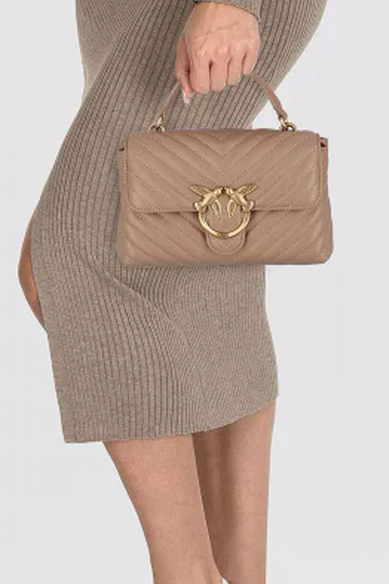 PINKO A0GK LOVE LADY PUFF CLASSIC en color MARRON (4)