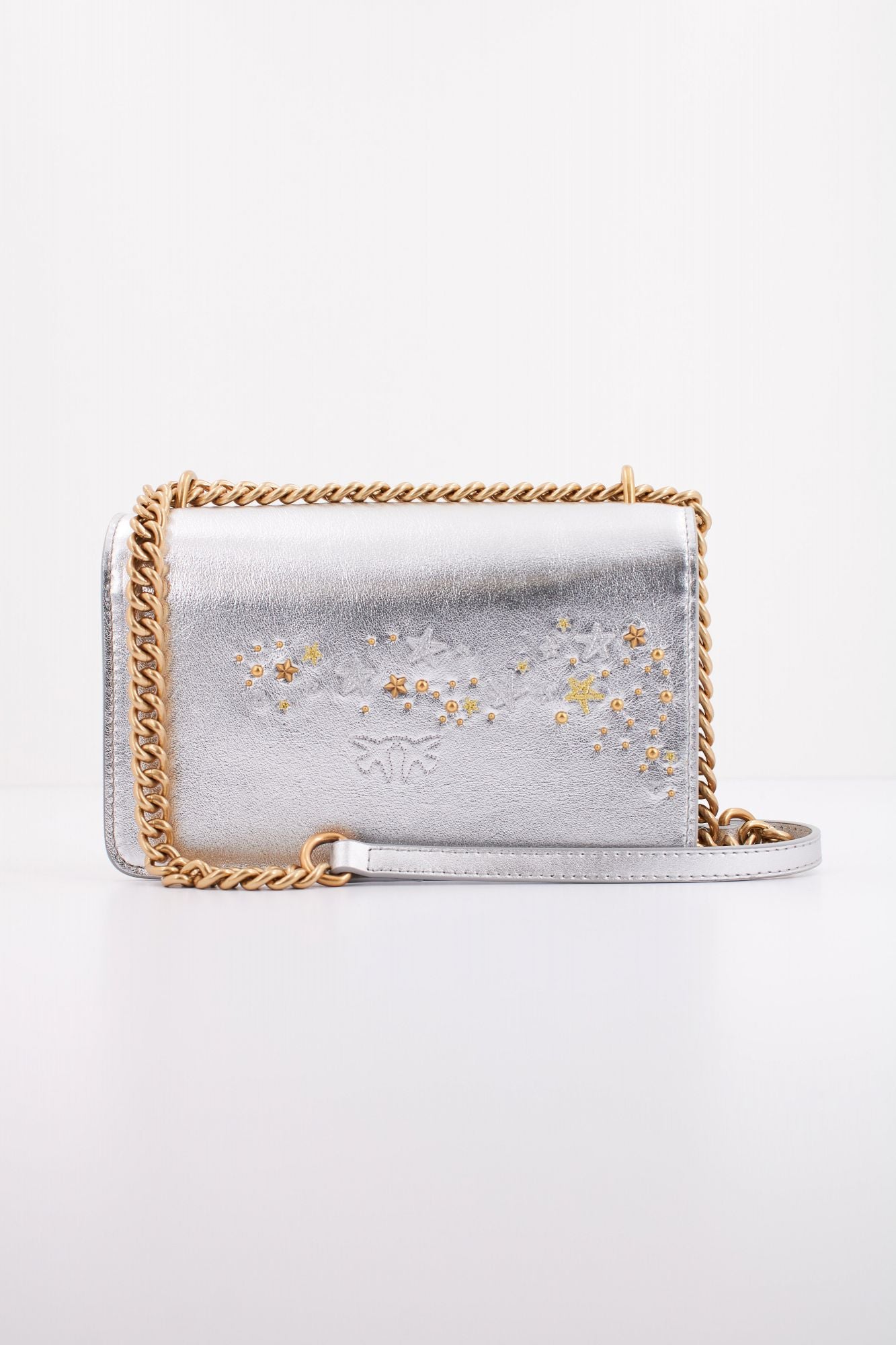 PINKO LOVE ONE MINI DC VIT. M en color PLATA (3)