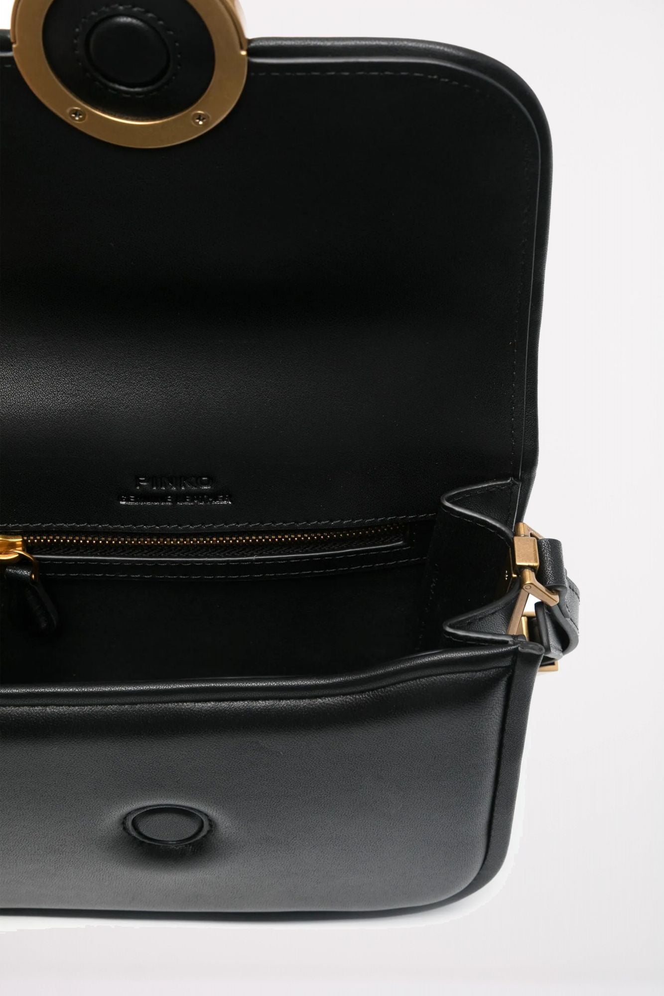 PINKO  LOVE BOX BAG FL M en color NEGRO (2)