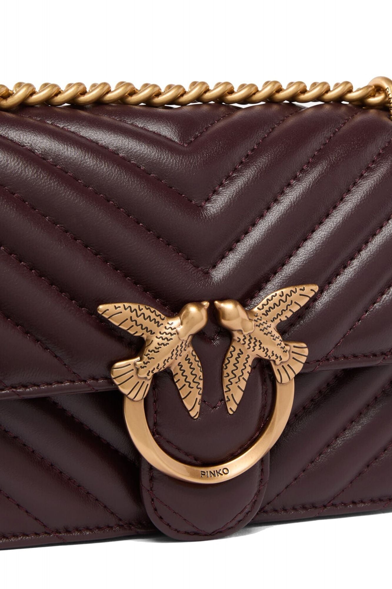 PINKO LOVE ONE MINI LIGHT DC en color MARRON (3)