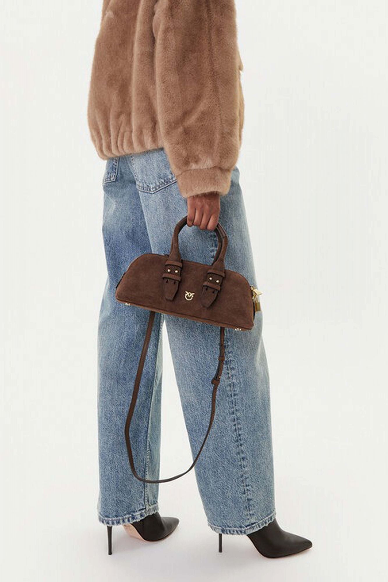 PINKO BOWLING BAG BAGUETTE SU en color MARRON (1)