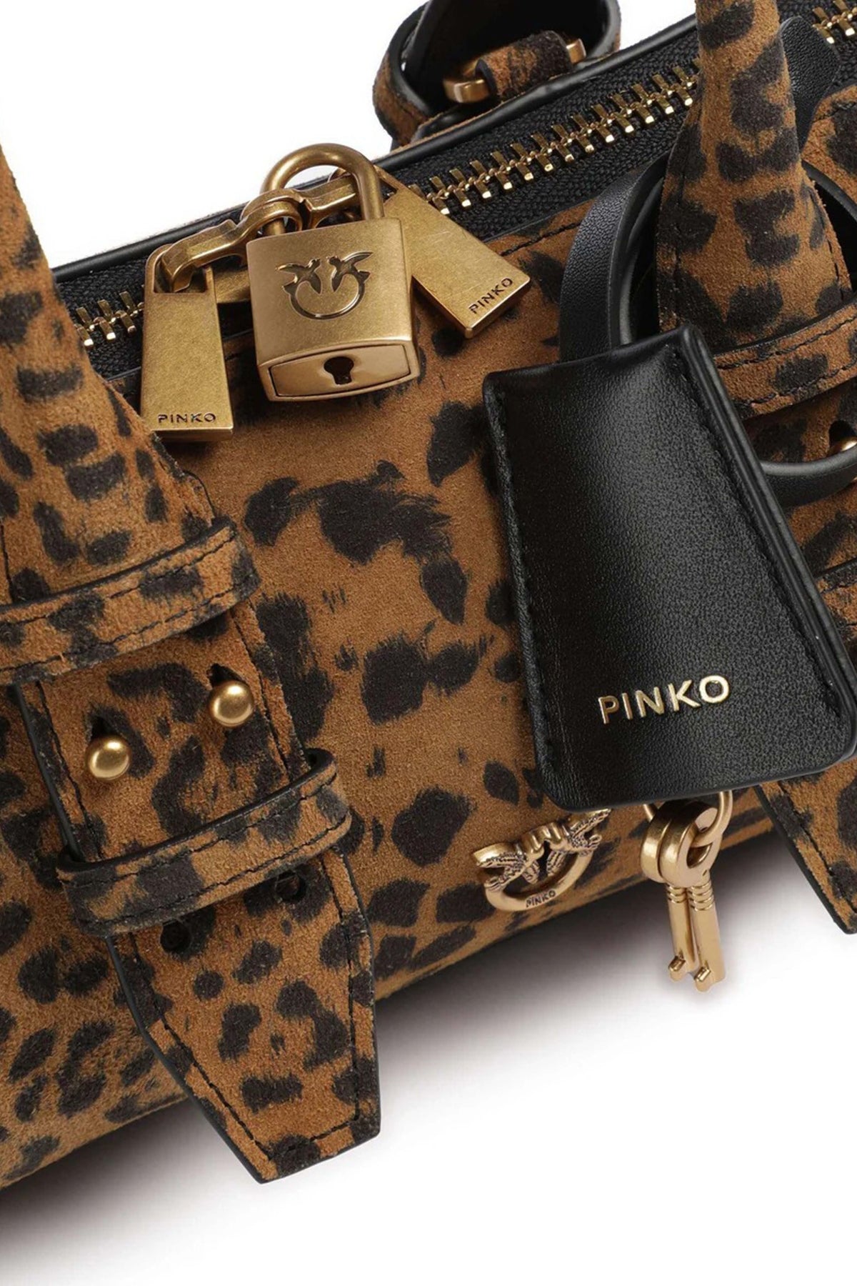 PINKO BOWLING BAG BAGUETTE  en color ANIMAL PRINT (4)