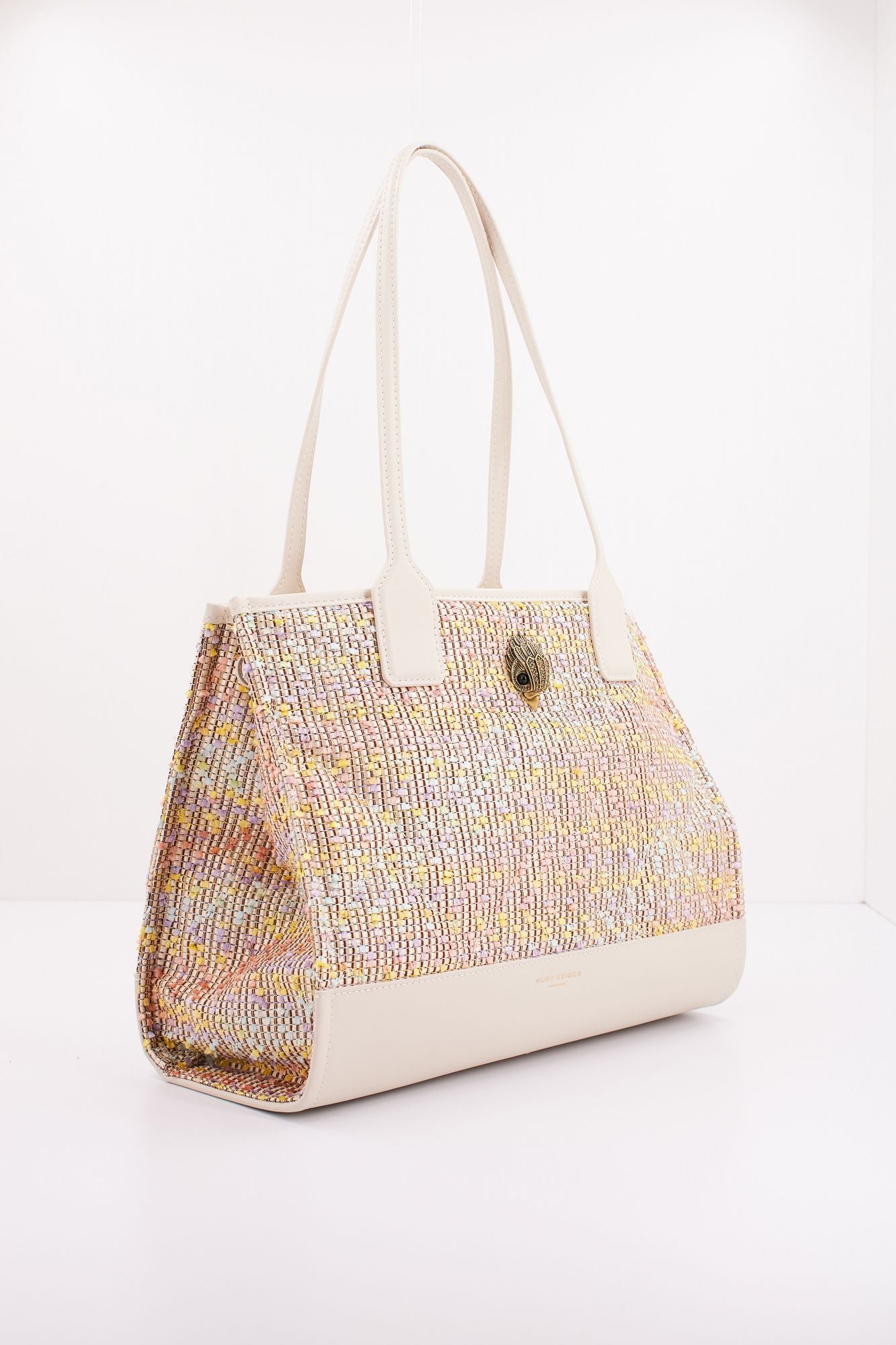 KURT GEIGER LONDON RAFFIA SQ SM SHOPPER en color BEIS (2)
