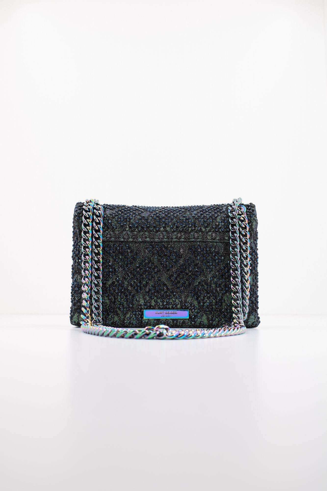 KURT GEIGER LONDON FABRIC MINI KENSINGTON en color VERDE (3)