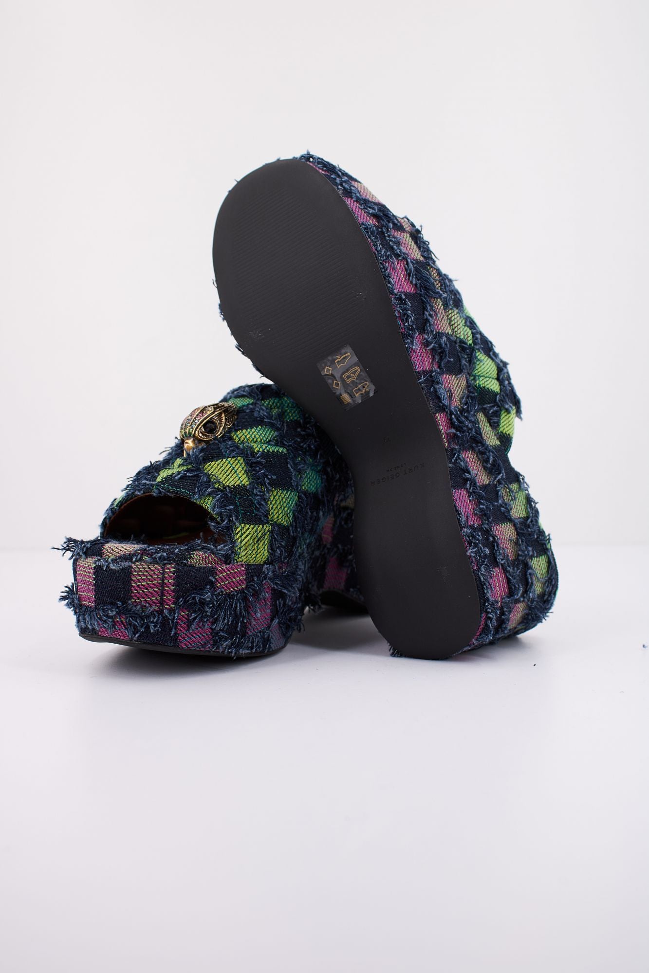 KURT GEIGER LONDON  KENSINGTON WEDGE MULE en color AZUL (5)