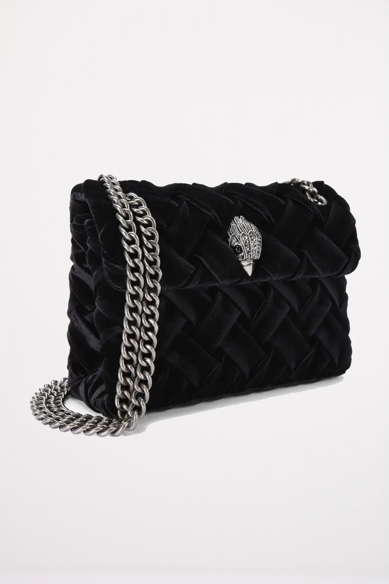 KURT GEIGER LONDON VELVET MINI  en color NEGRO (2)