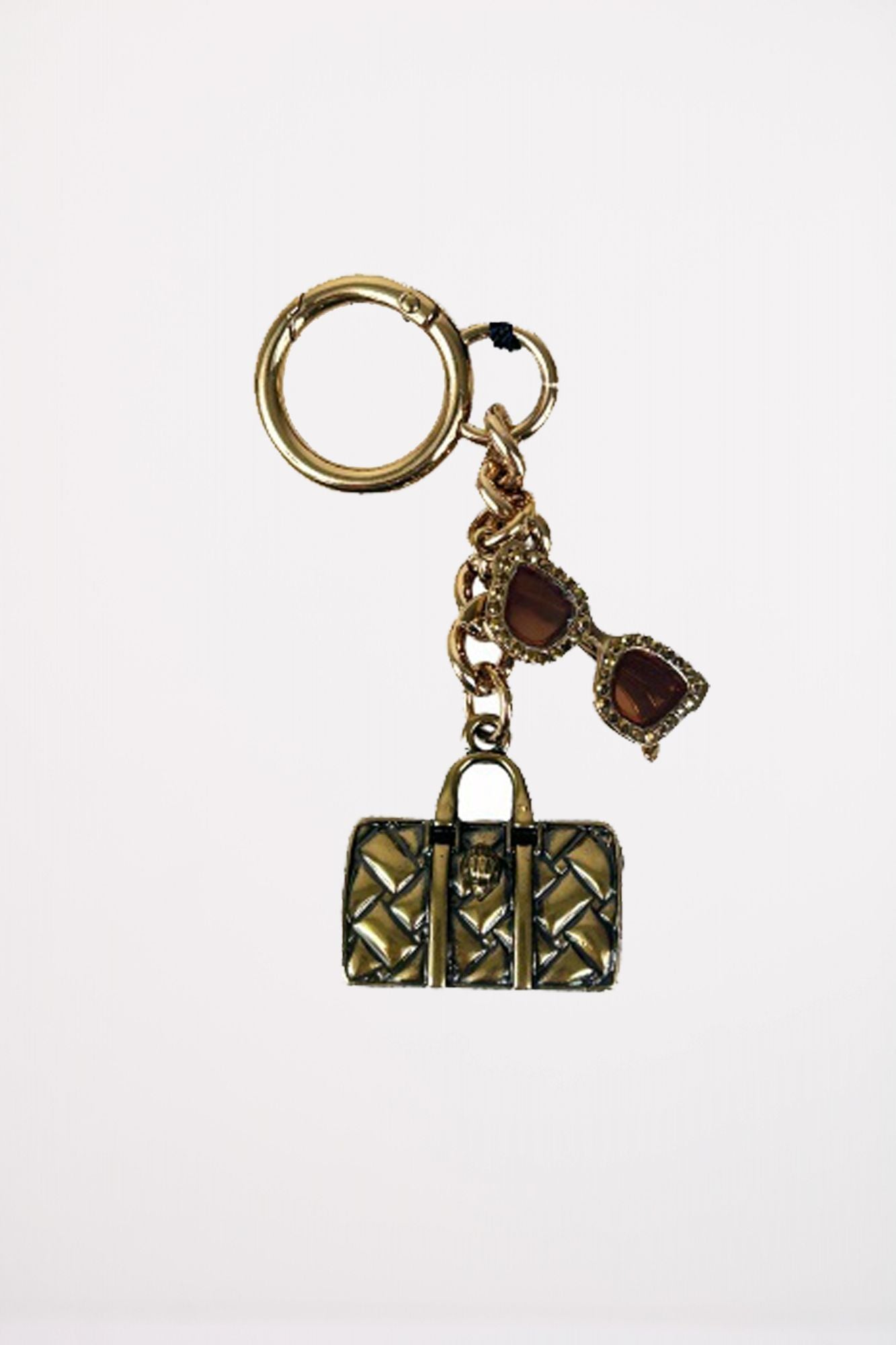 KURT GEIGER LONDON BOSTON KEYRING en color ORO (1)