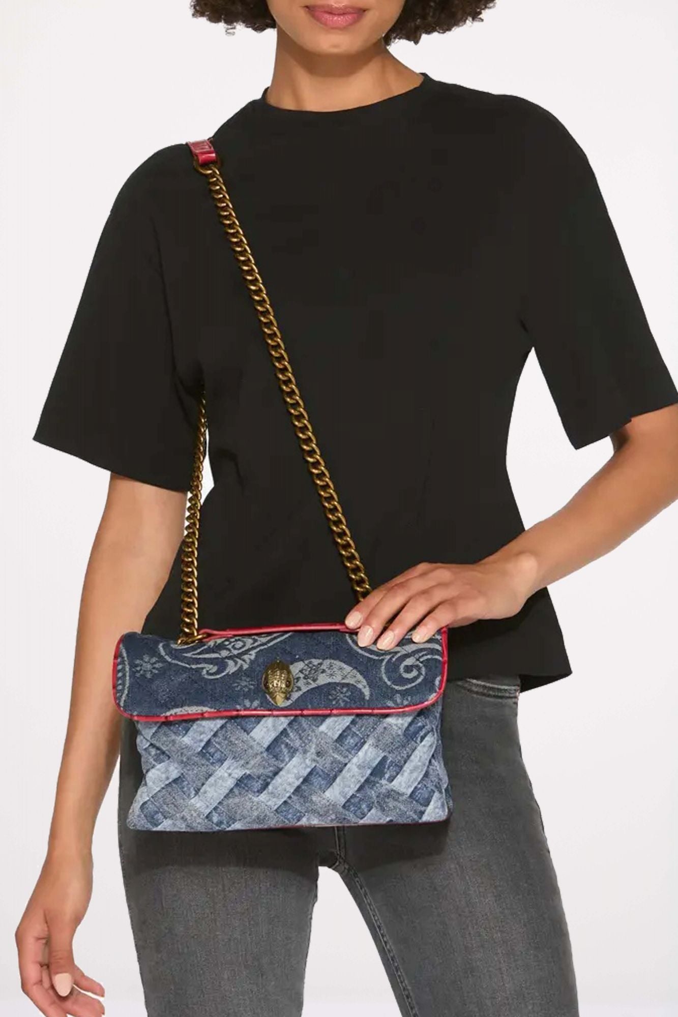 KURT GEIGER LONDON  KENSINGTON BAG  en color AZUL (4)