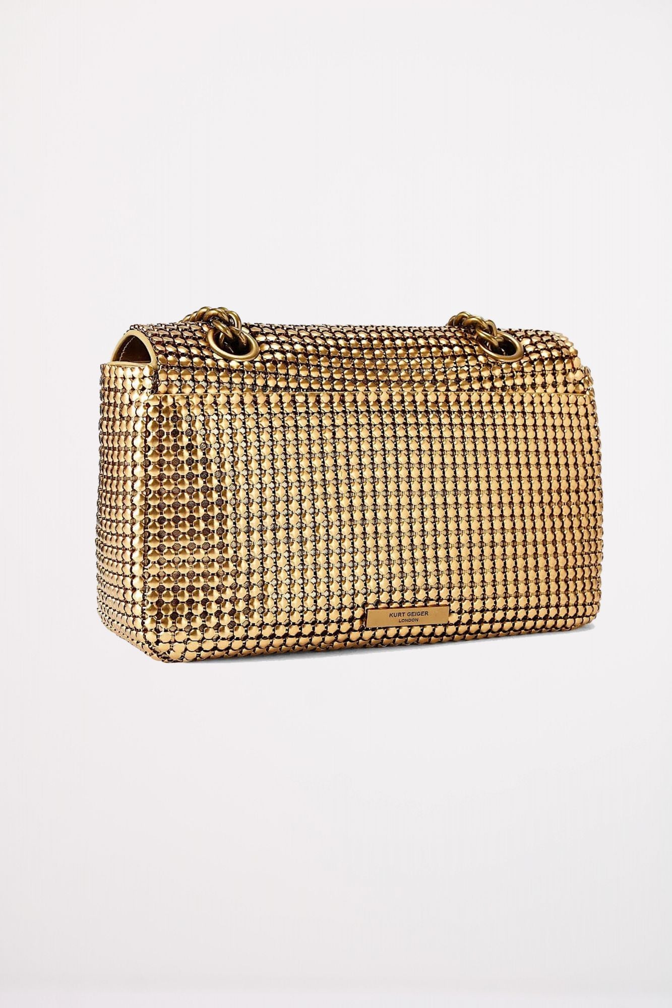 KURT GEIGER LONDON KENSINGTON CHAINMAIL en color ORO (3)