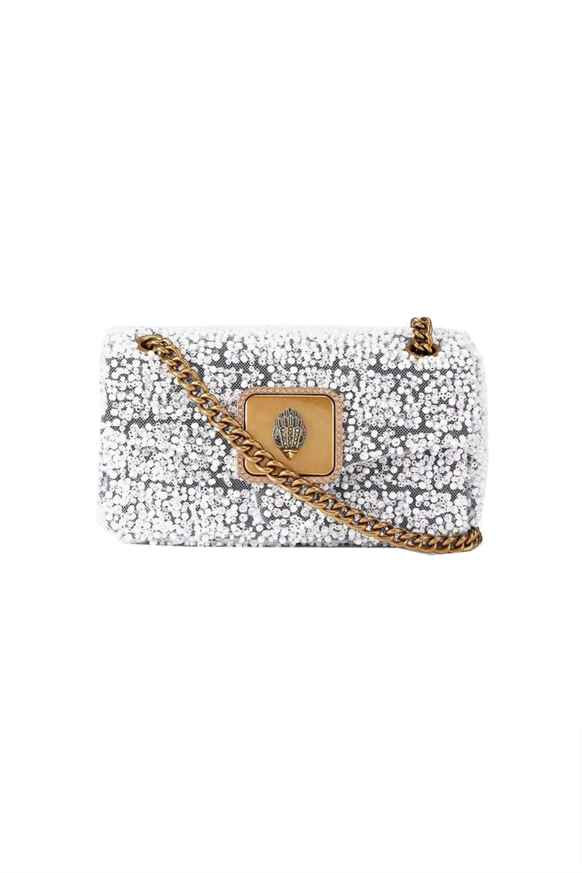 KURT GEIGER LONDON  MINI PIMLICO BAG  en color PLATA (1)