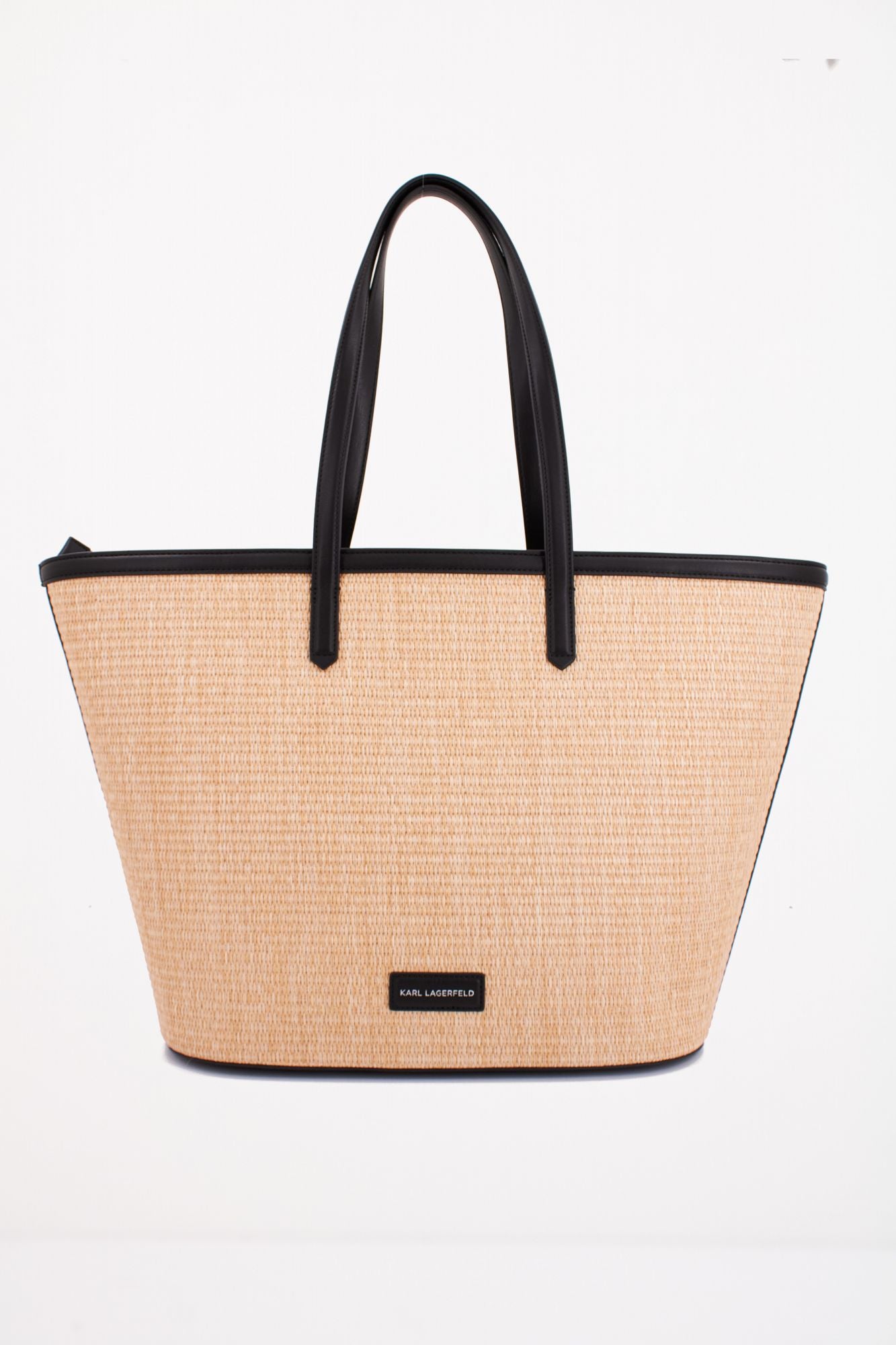 KARL LAGERFELD K/ESSENTIAL RAFFIA TOTE en color MARRON CLARO (3)
