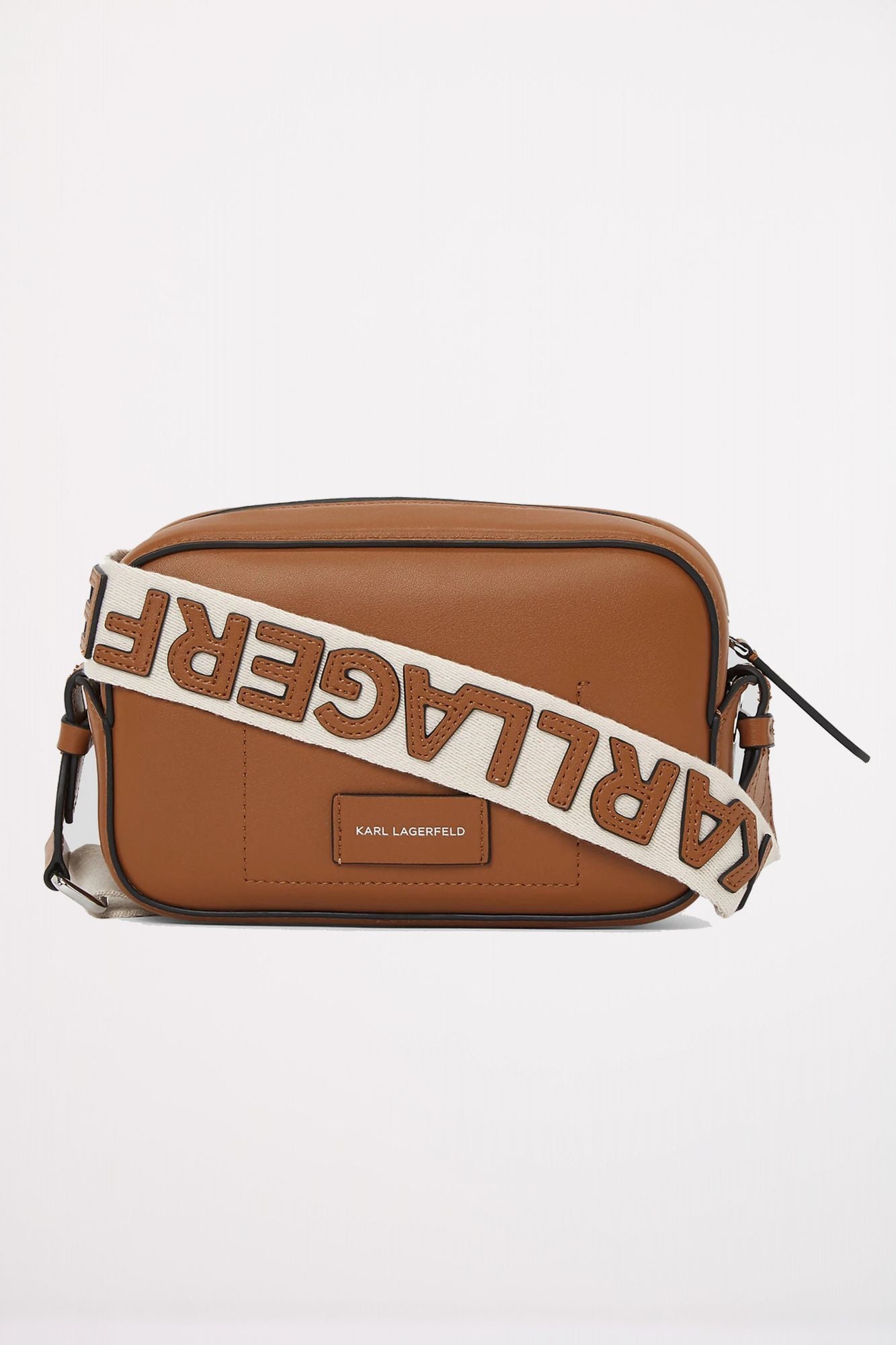 KARL LAGERFELD CIRLCE CAMERA BAG PERFORAT en color MARRON (3)