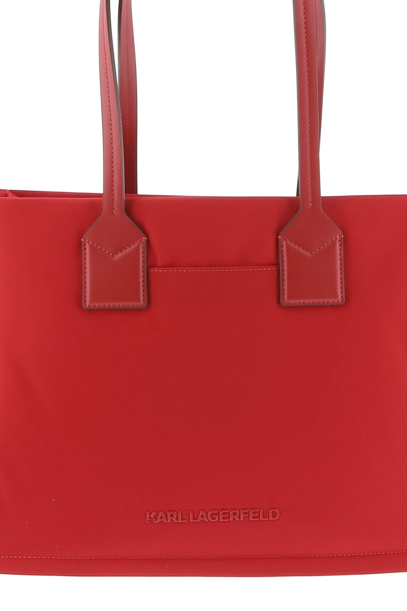 KARL LAGERFELD IKON NYLON MD SQUARE TOTE en color ROJO (6)