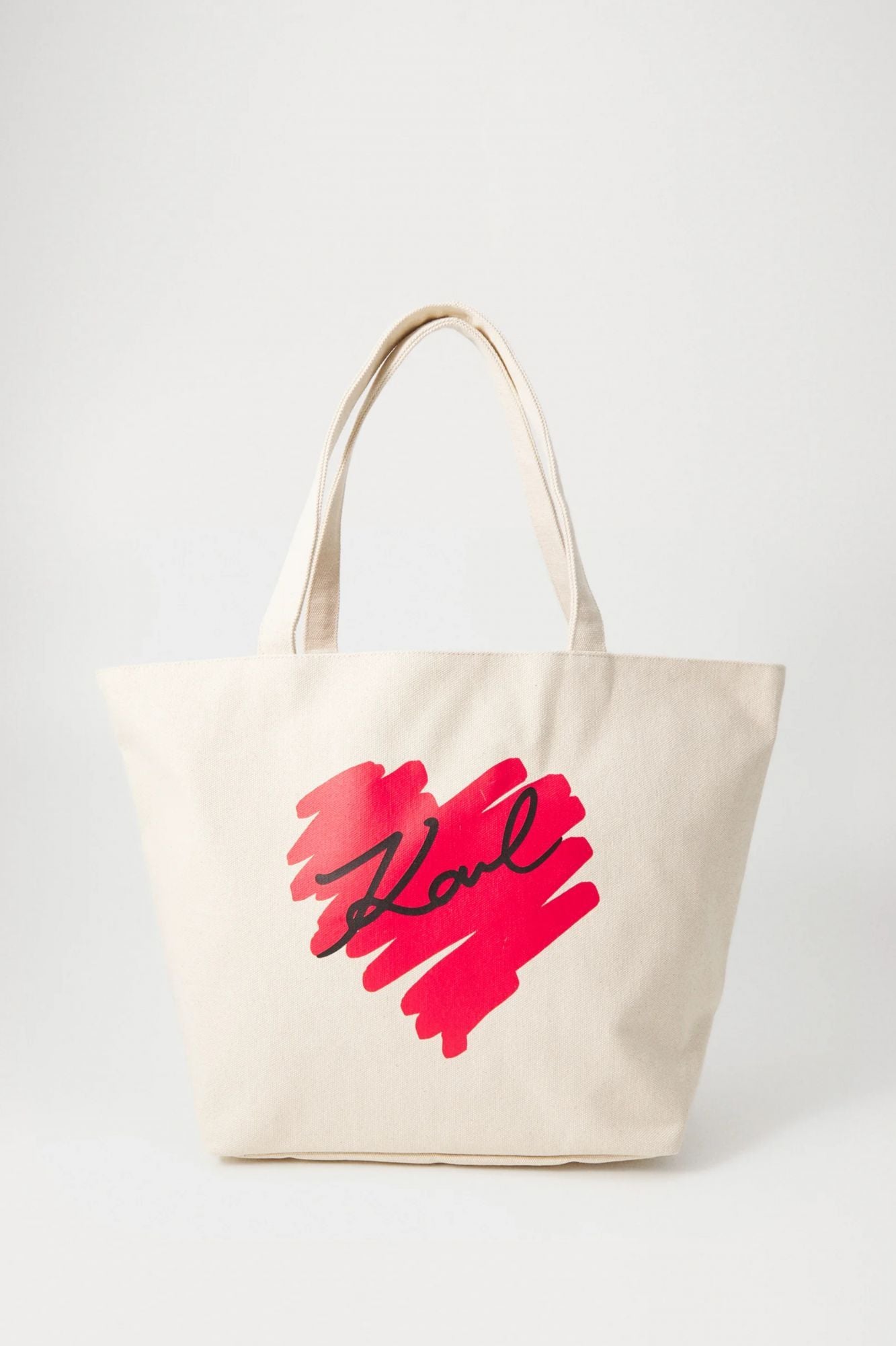 KARL LAGERFELD HEARTS REVERSIBLE SHOPPER en color BEIS (1)